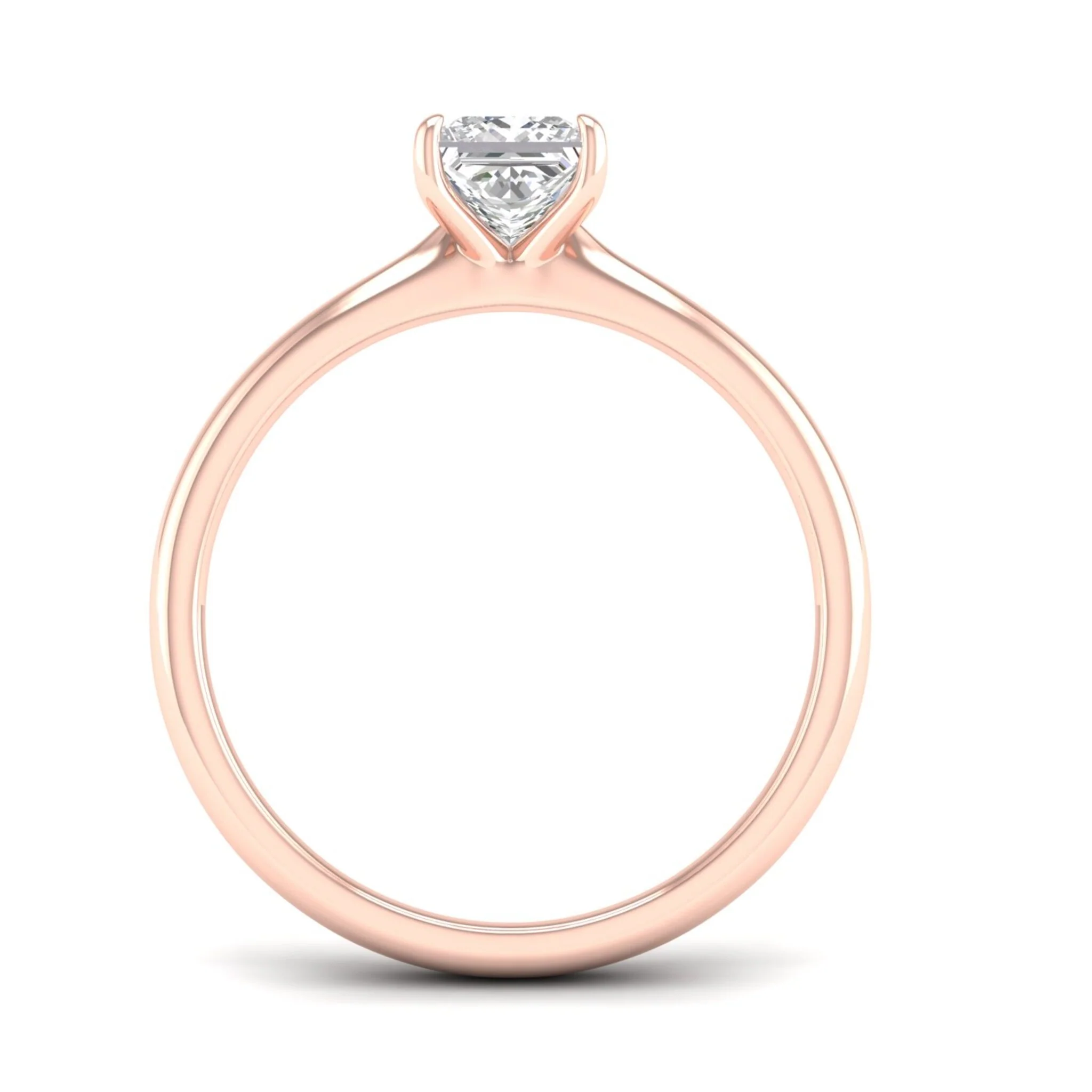 3/4 ctw Classic Princess Solitaire Ring - Image 10