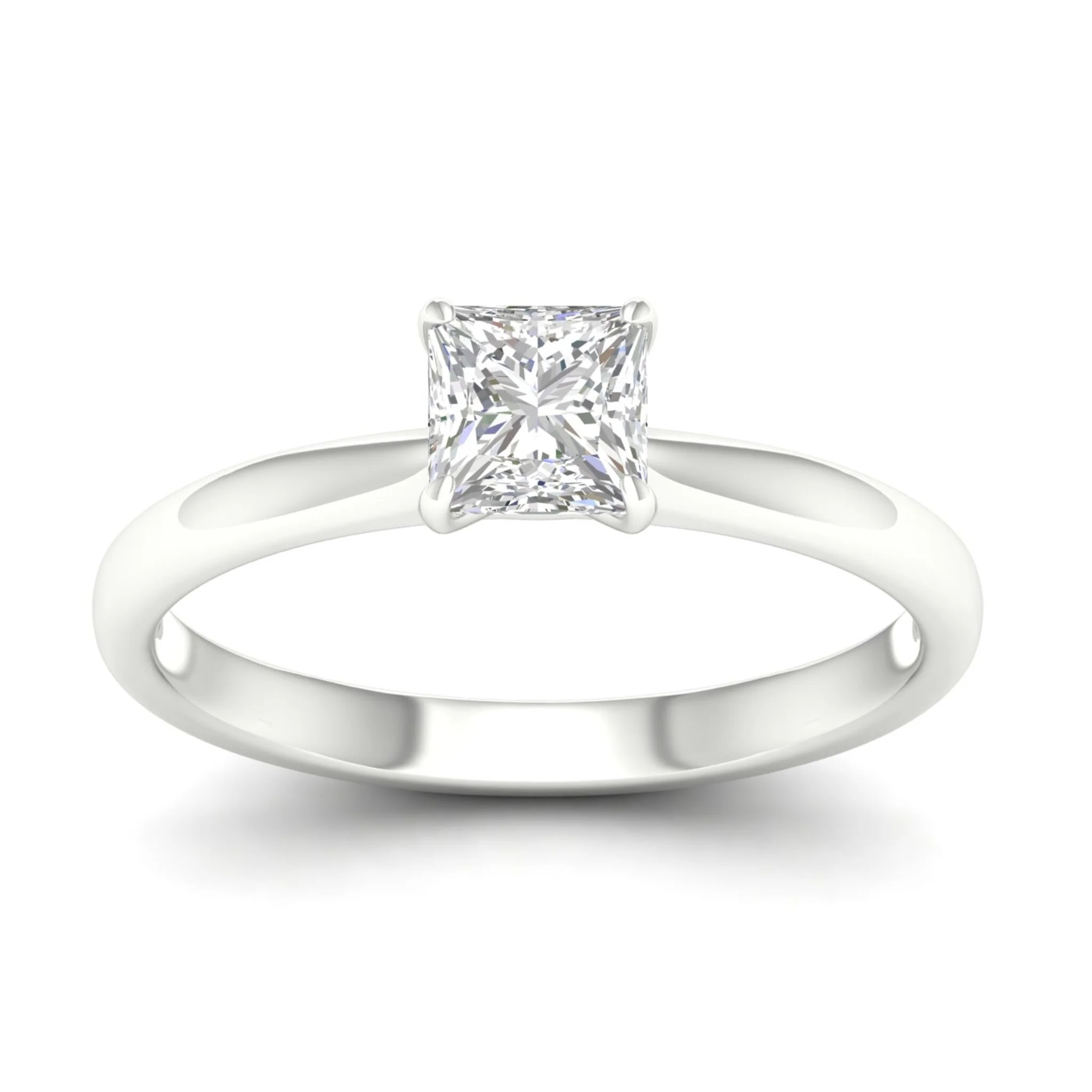 3/4 ctw Classic Princess Solitaire Ring - Image 5
