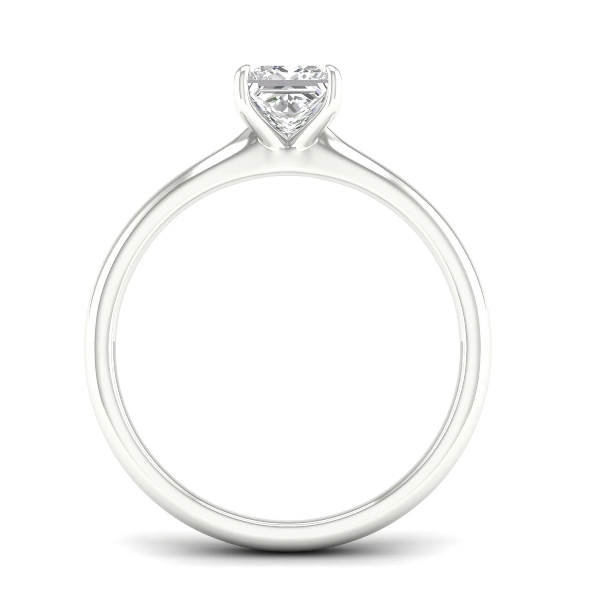 3/4 ctw Classic Princess Solitaire Ring - Image 6
