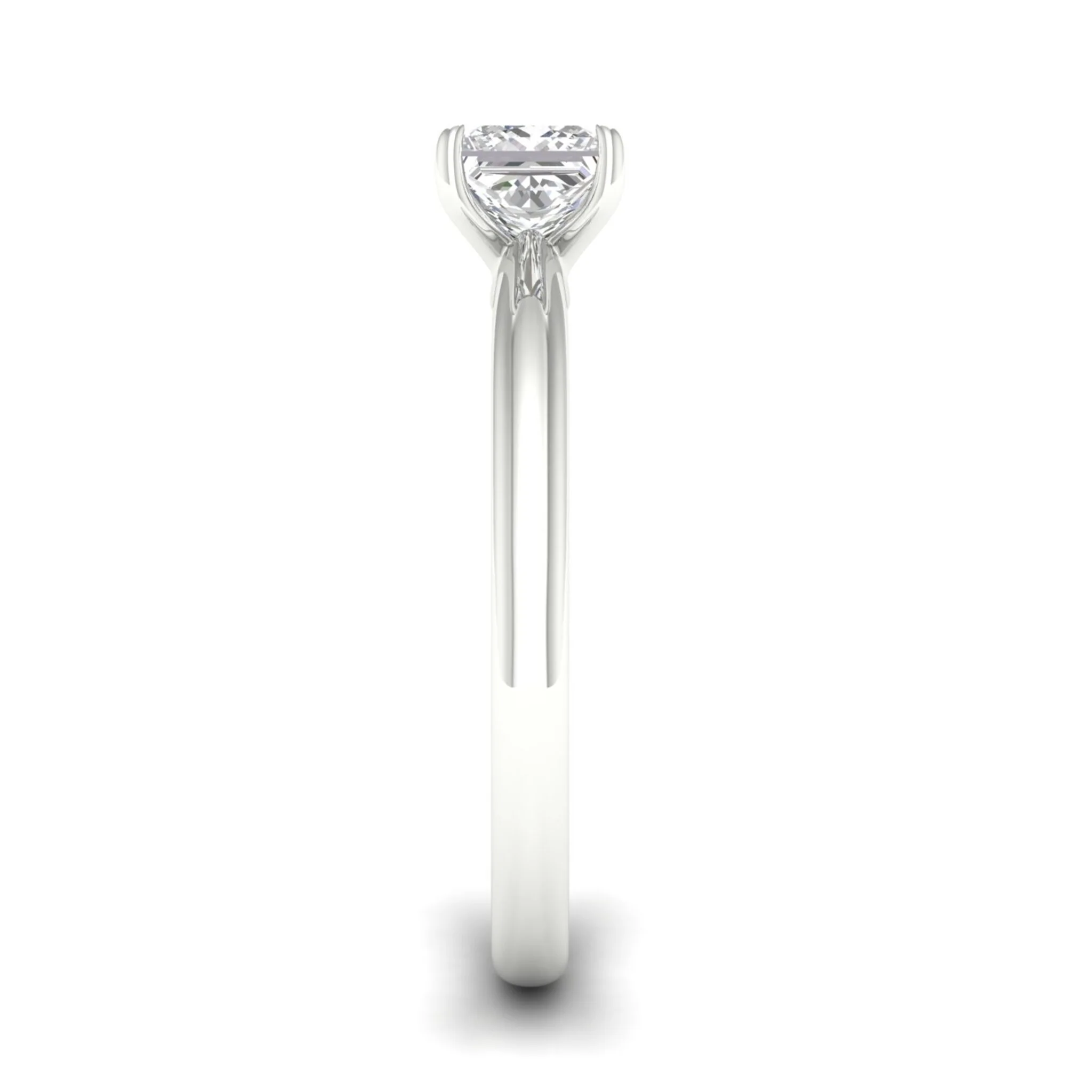 3/4 ctw Classic Princess Solitaire Ring - Image 7