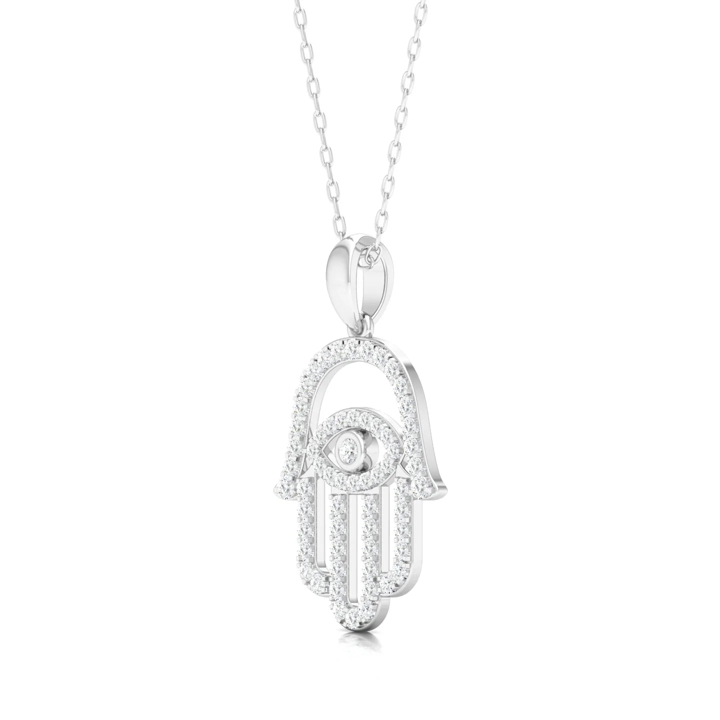 3/8 Ctw Hamsa Evil Eye Fashion Pendant - Image 6