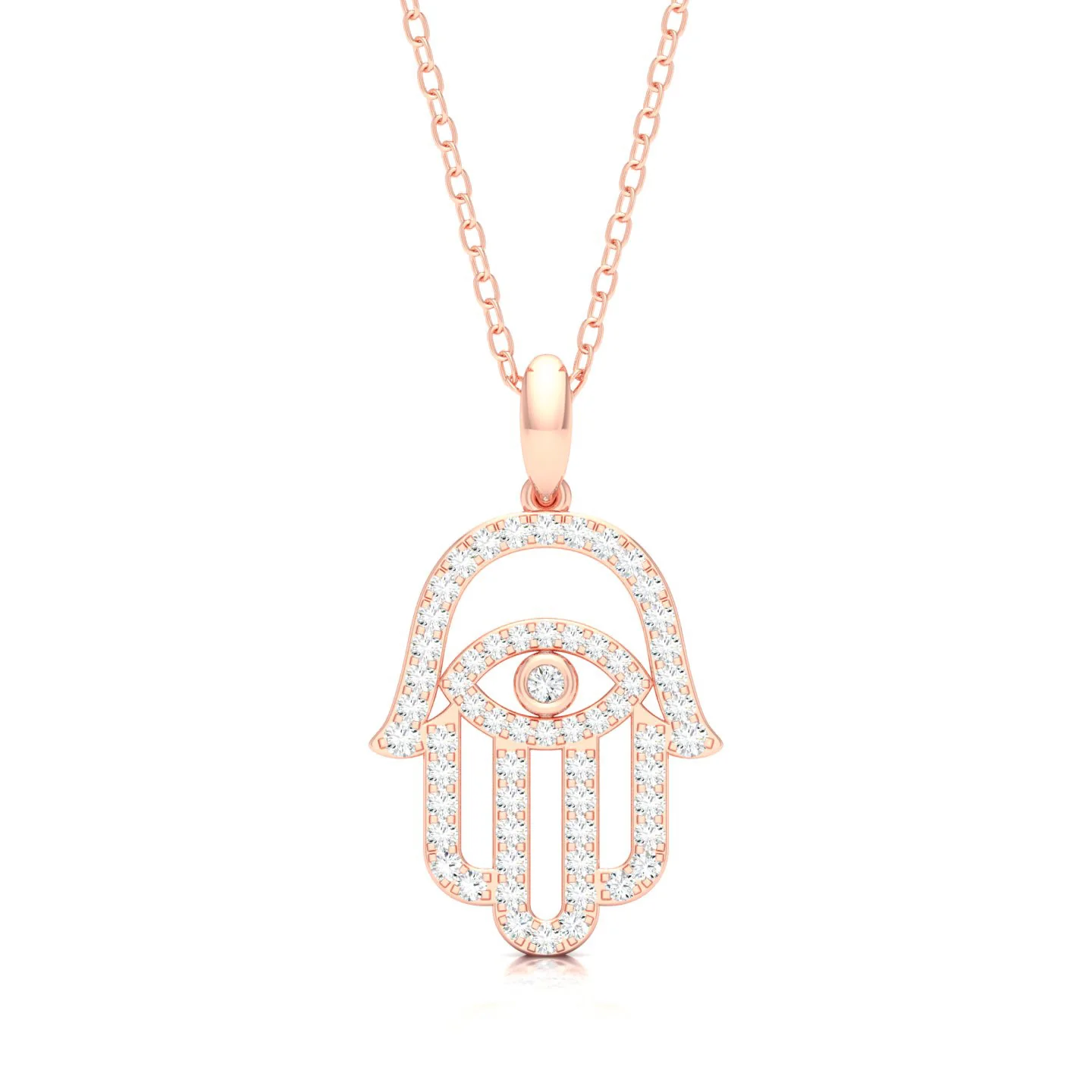 3/8 Ctw Hamsa Evil Eye Fashion Pendant - Image 7