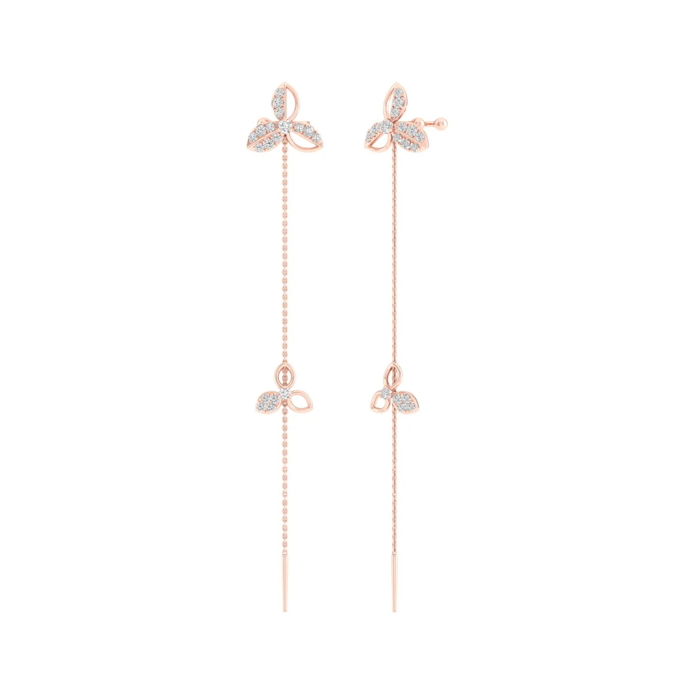 3/8 Ctw Iris Threader Fashion Earrings - Image 10