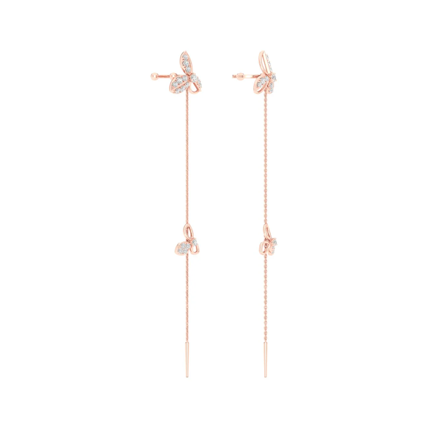 3/8 Ctw Iris Threader Fashion Earrings - Image 11