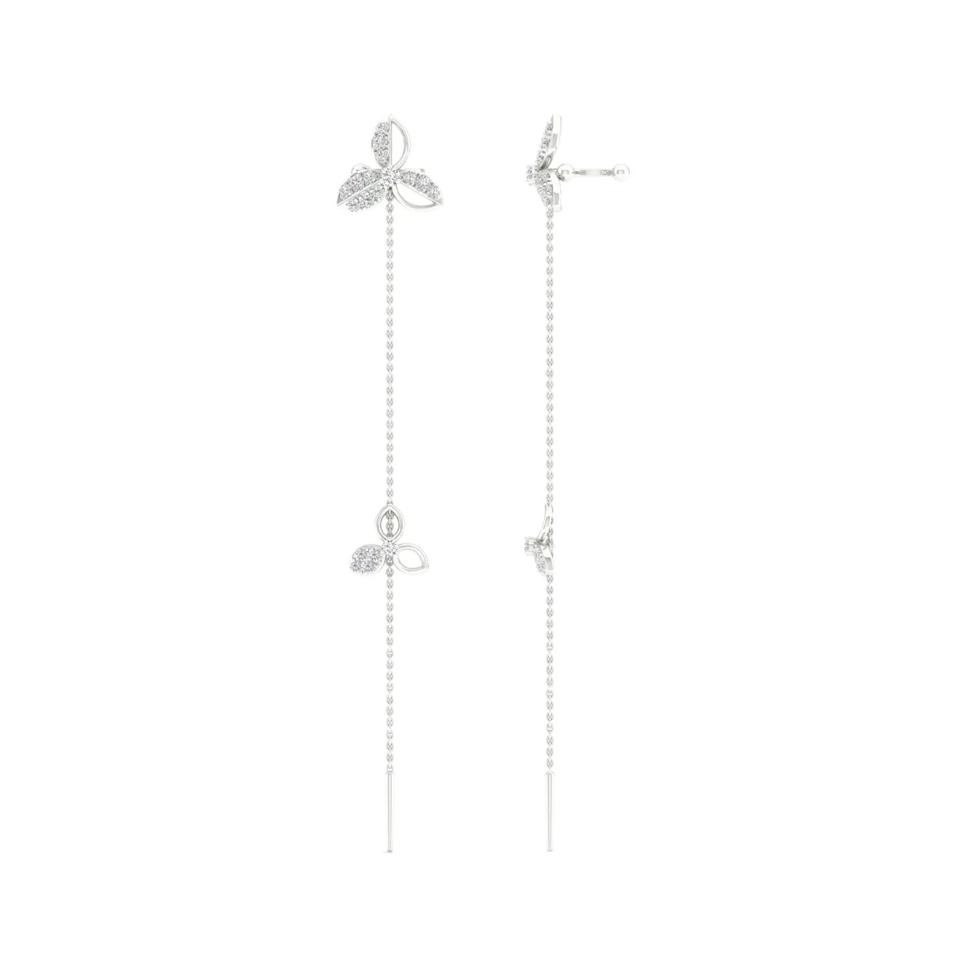 3/8 Ctw Iris Threader Fashion Earrings - Image 5