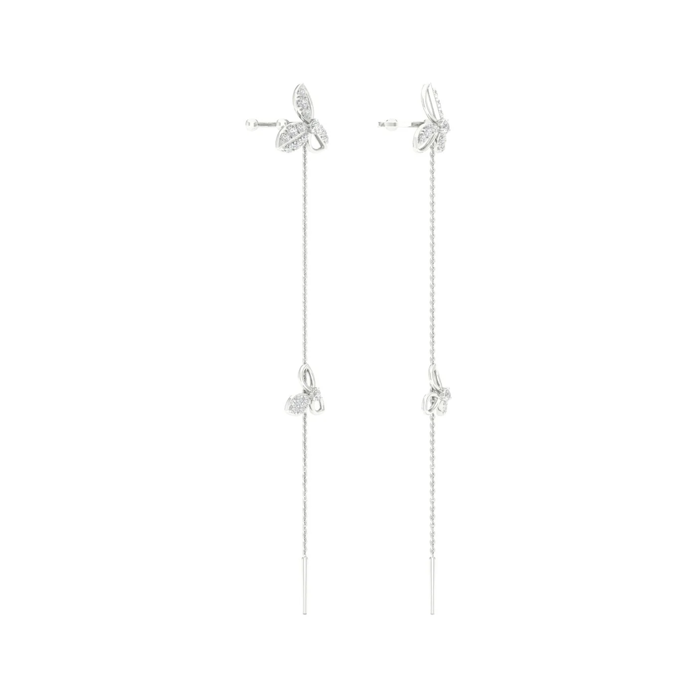 3/8 Ctw Iris Threader Fashion Earrings - Image 7