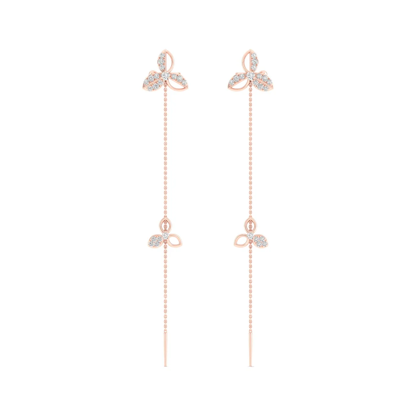 3/8 Ctw Iris Threader Fashion Earrings - Image 8