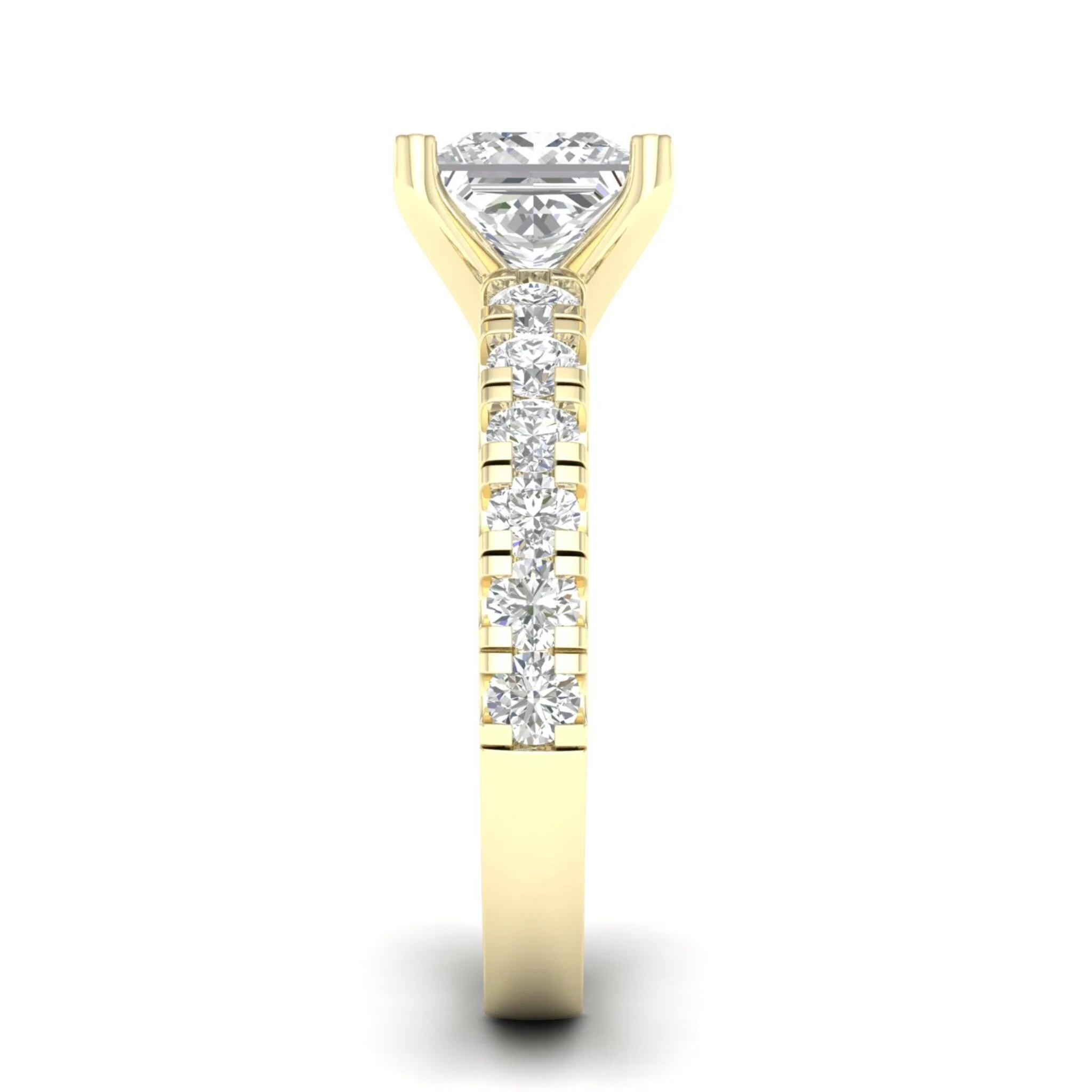 3 ctw Classic Princess Centre Engagement Ring - Image 3