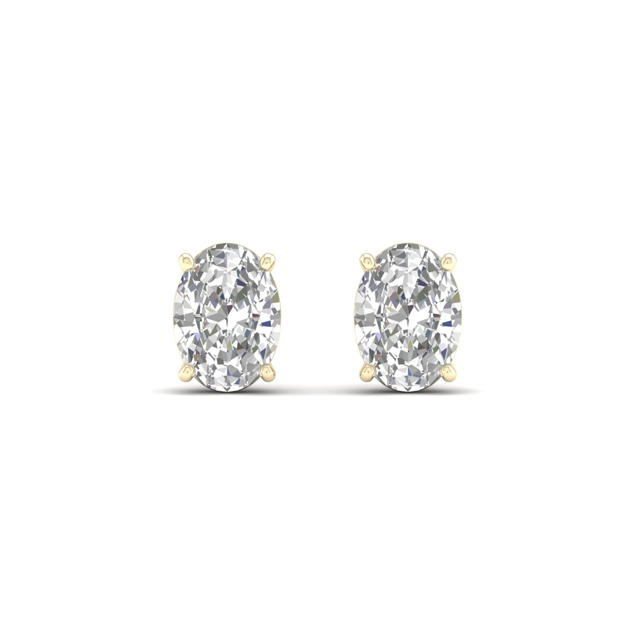 3 Ctw Classic Oval Solitaire Ear Stud - Image 4