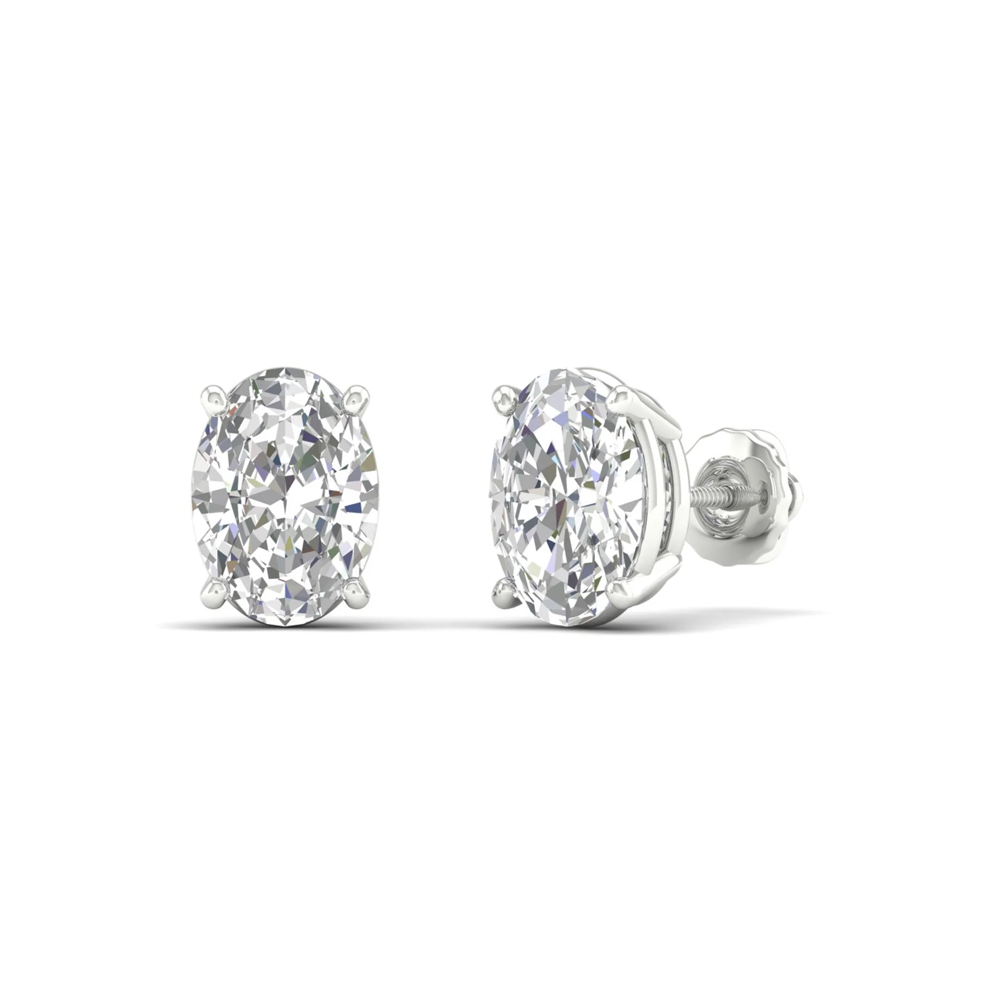 3 Ctw Classic Oval Solitaire Ear Stud - Image 5