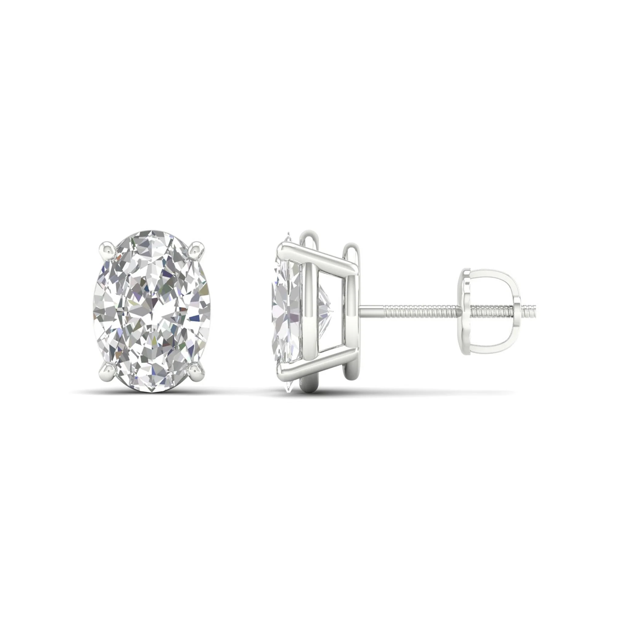 3 Ctw Classic Oval Solitaire Ear Stud - Image 7