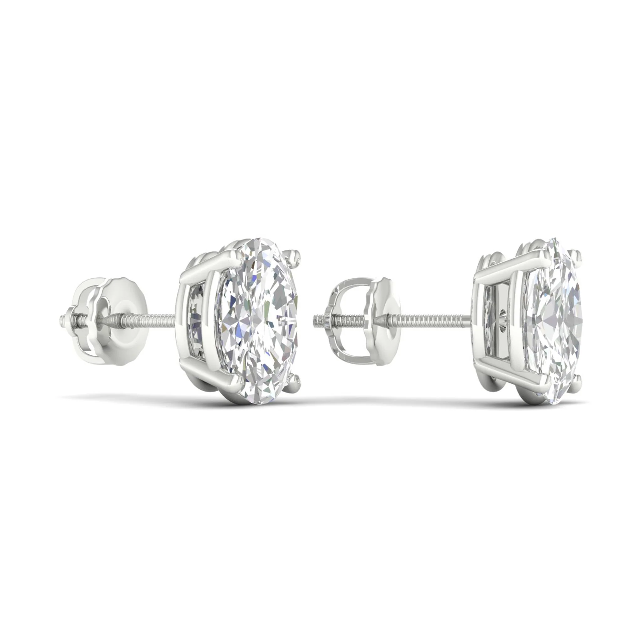 3 Ctw Classic Oval Solitaire Ear Stud - Image 8