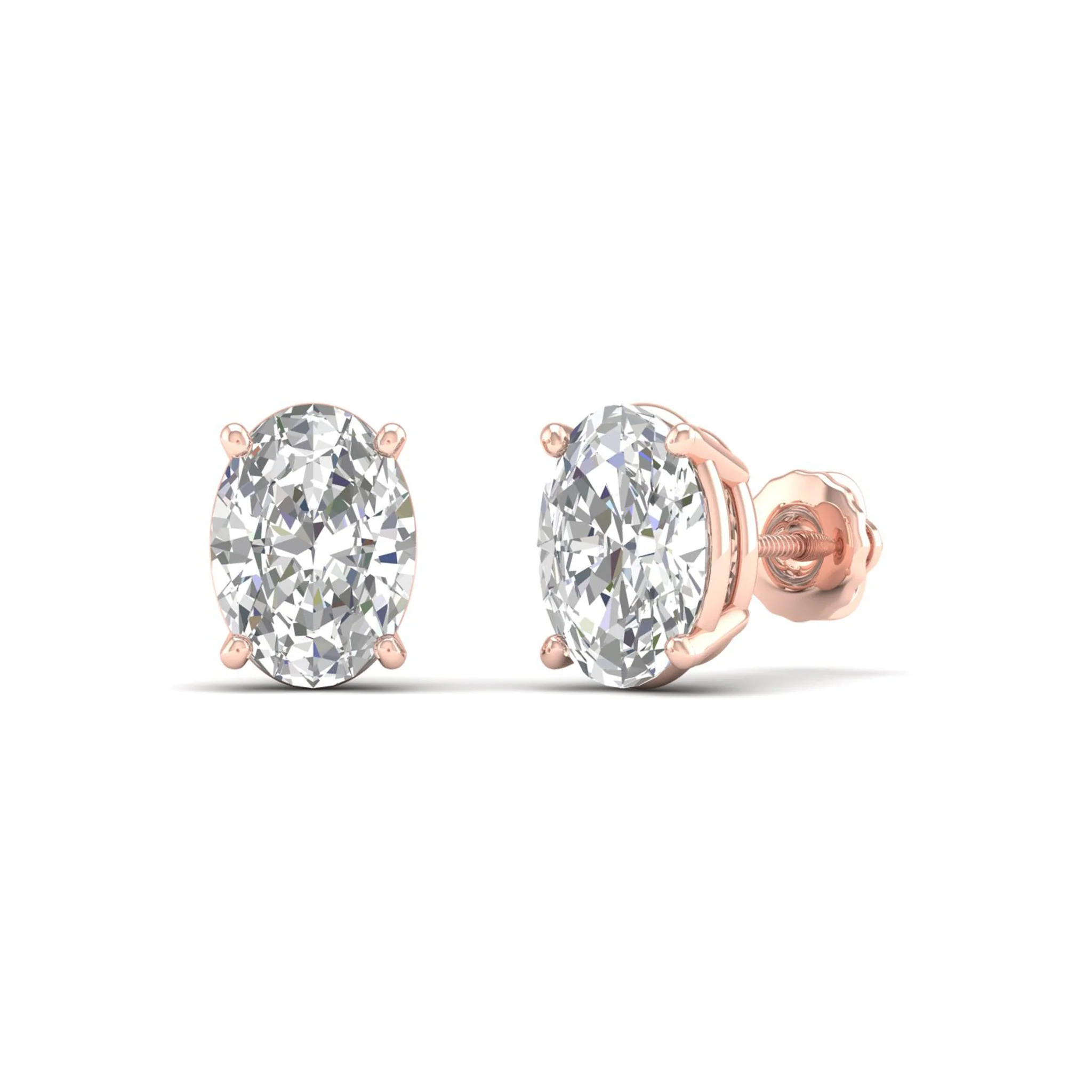 3 Ctw Classic Oval Solitaire Ear Stud - Image 9