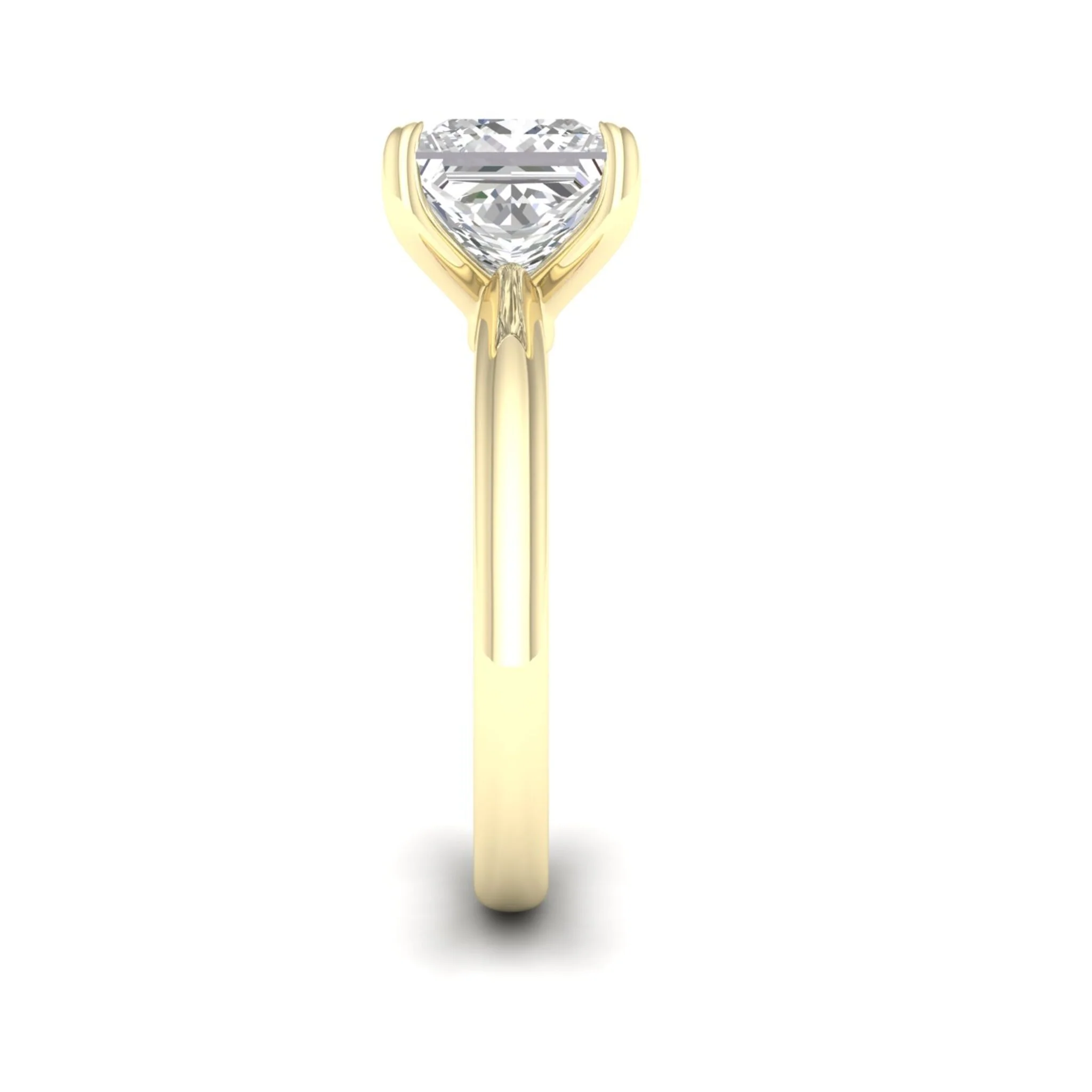 3 ctw Classic Princess Solitaire Ring - Image 4