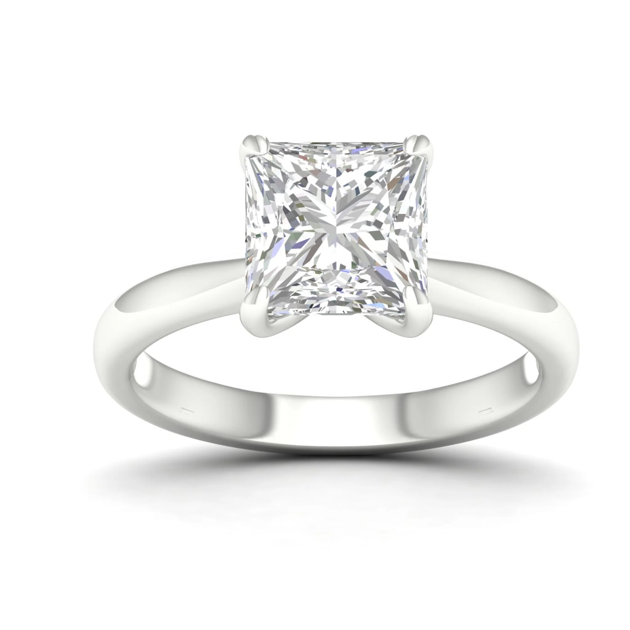 3 ctw Classic Princess Solitaire Ring - Image 5