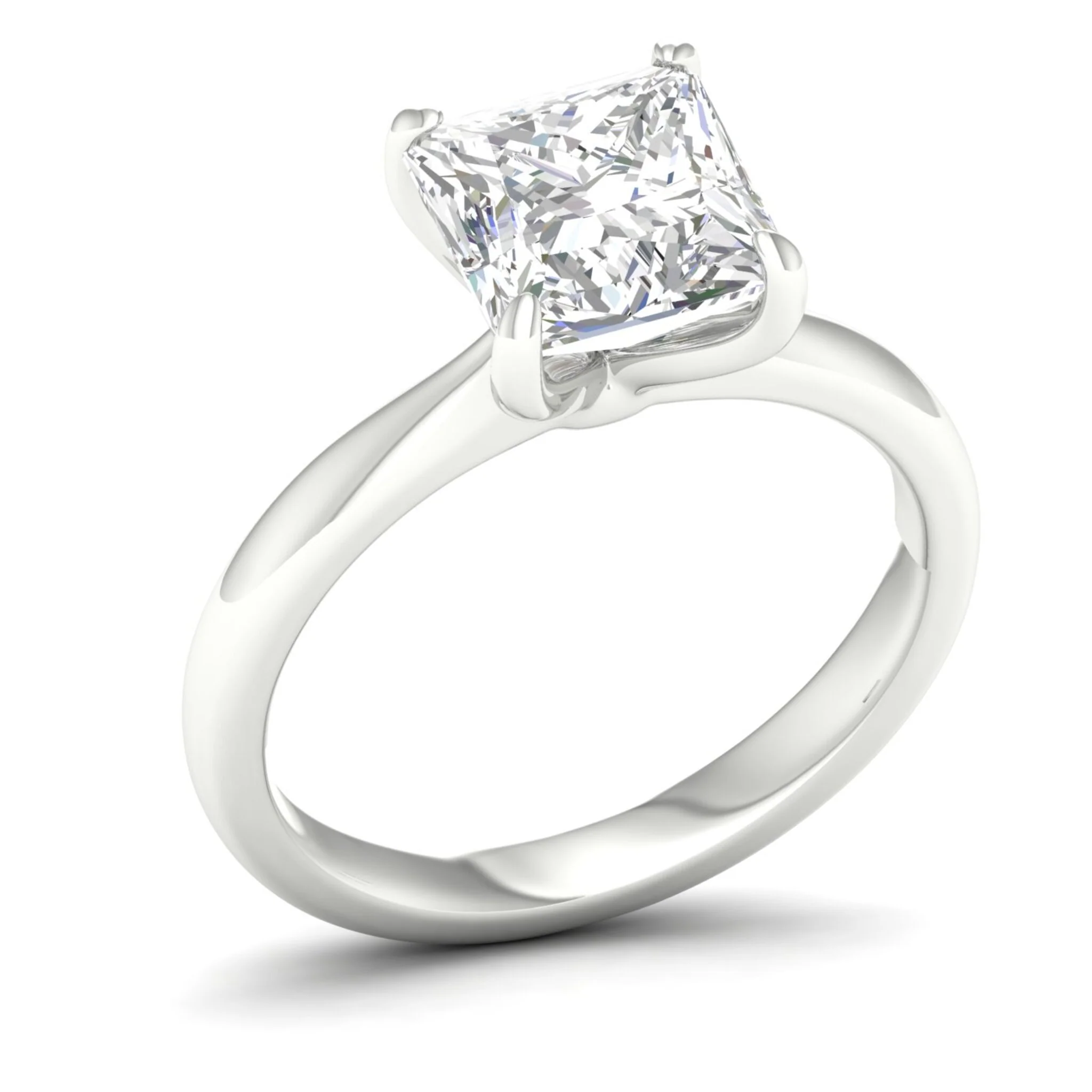 3 ctw Classic Princess Solitaire Ring - Image 8
