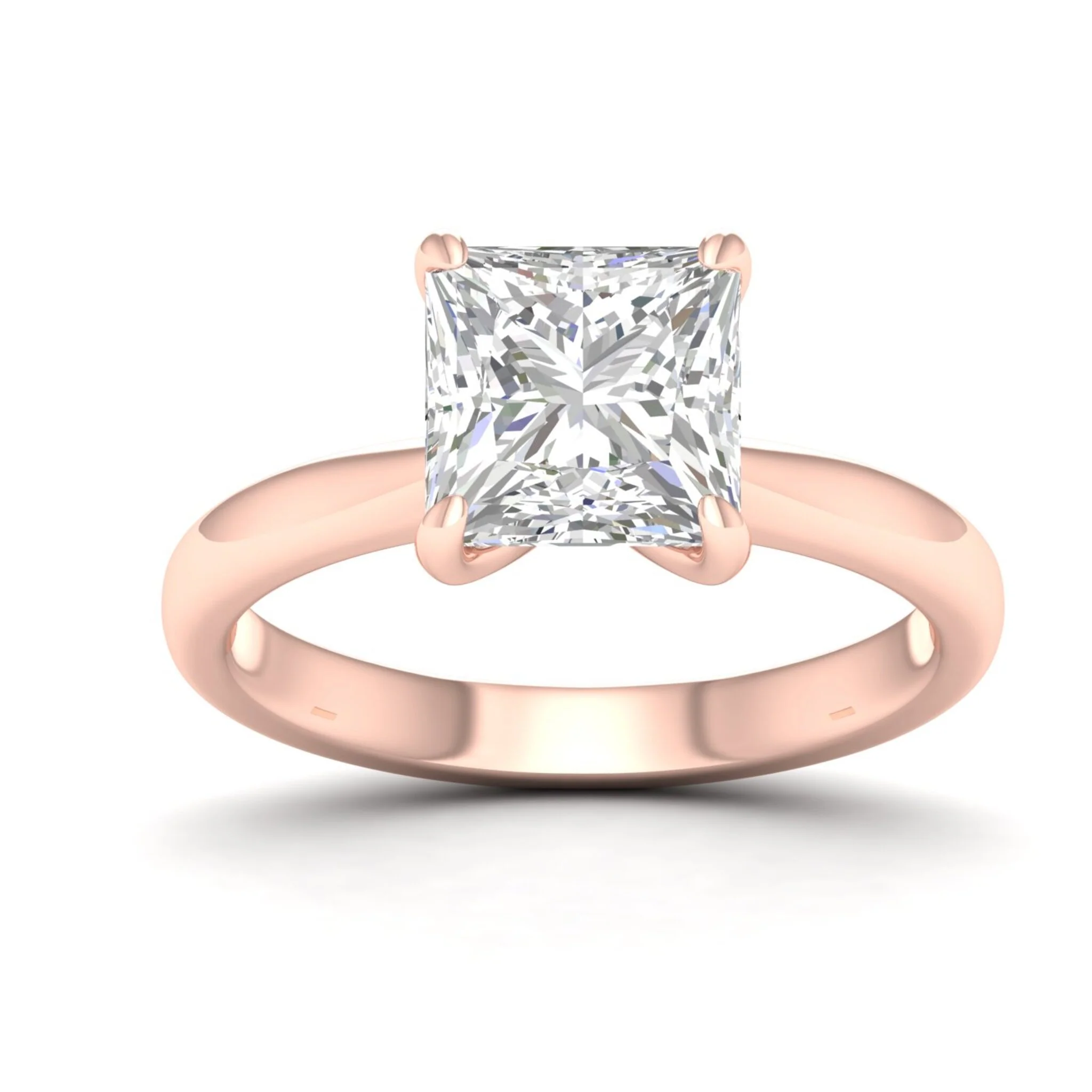 3 ctw Classic Princess Solitaire Ring - Image 9