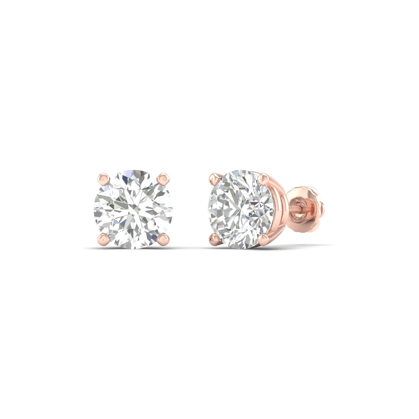 3 ctw Classic Round Solitaire Ear Stud - Image 12