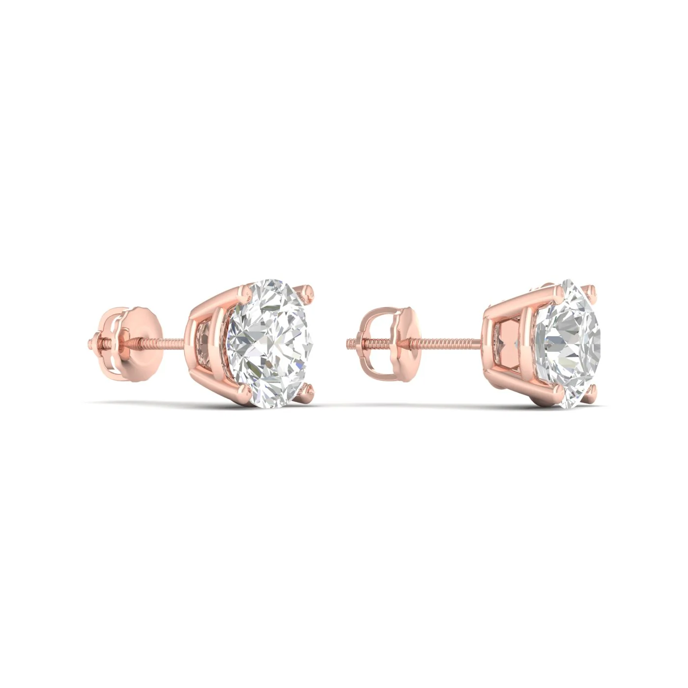 3 ctw Classic Round Solitaire Ear Stud - Image 15