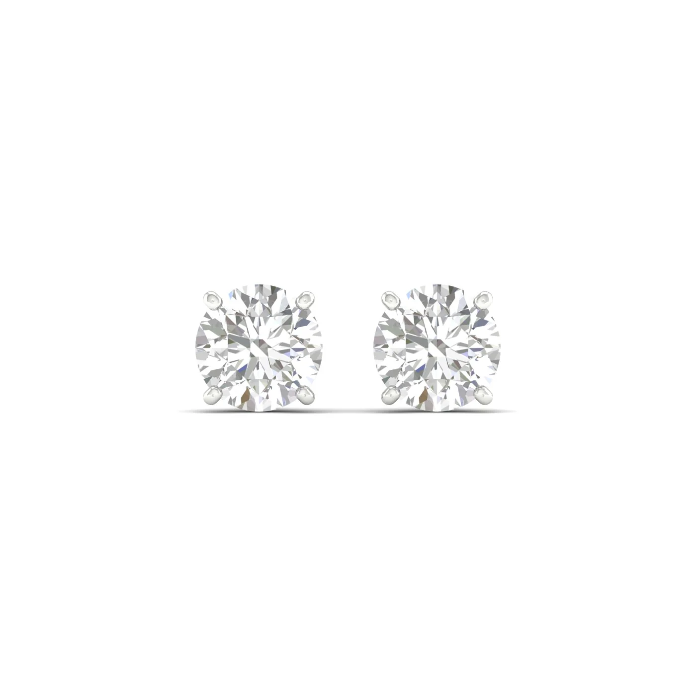 3 ctw Classic Round Solitaire Ear Stud - Image 7