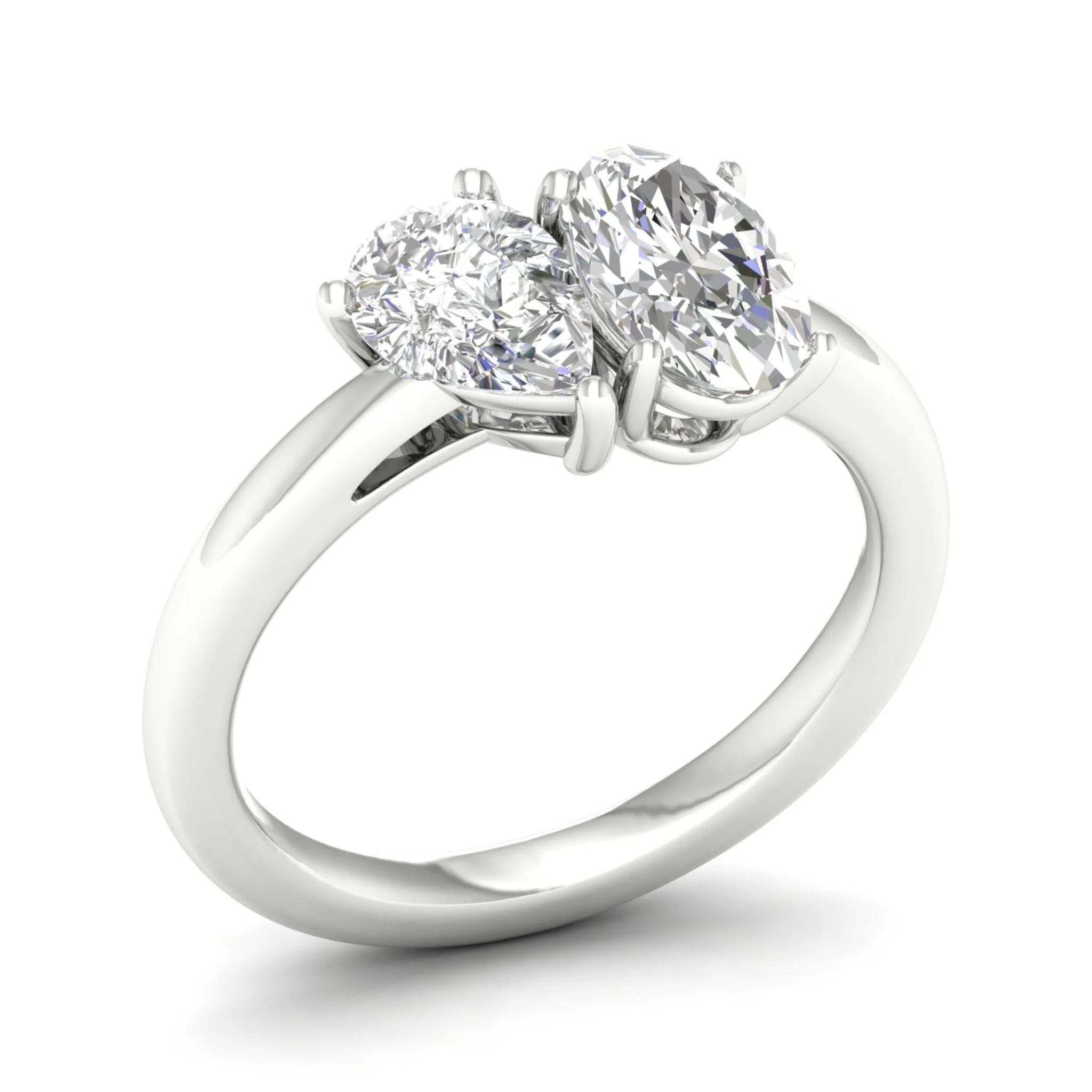 3 ctw Pear Oval Noi Ring - Image 6