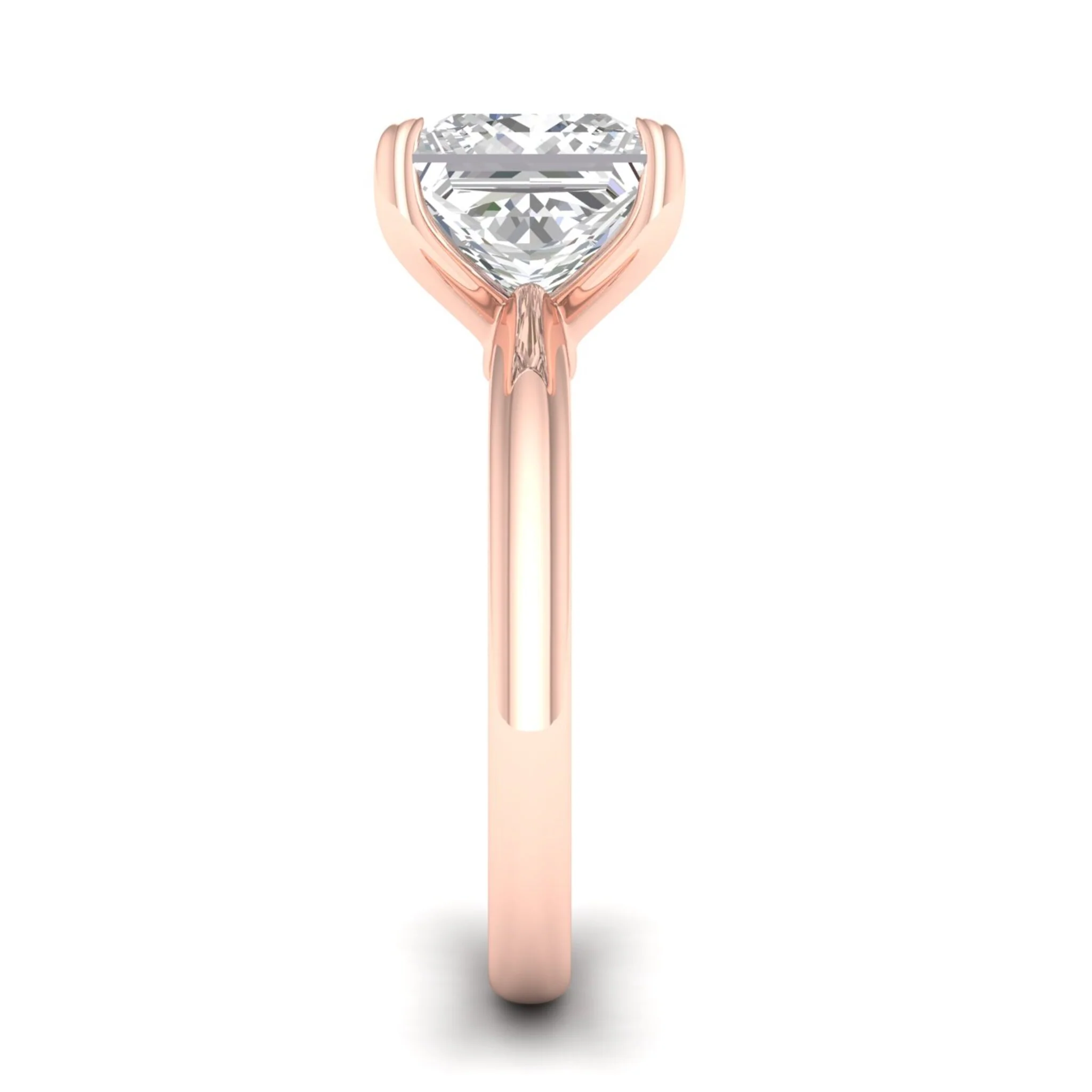 4 ctw Classic Princess Solitaire Ring - Image 11