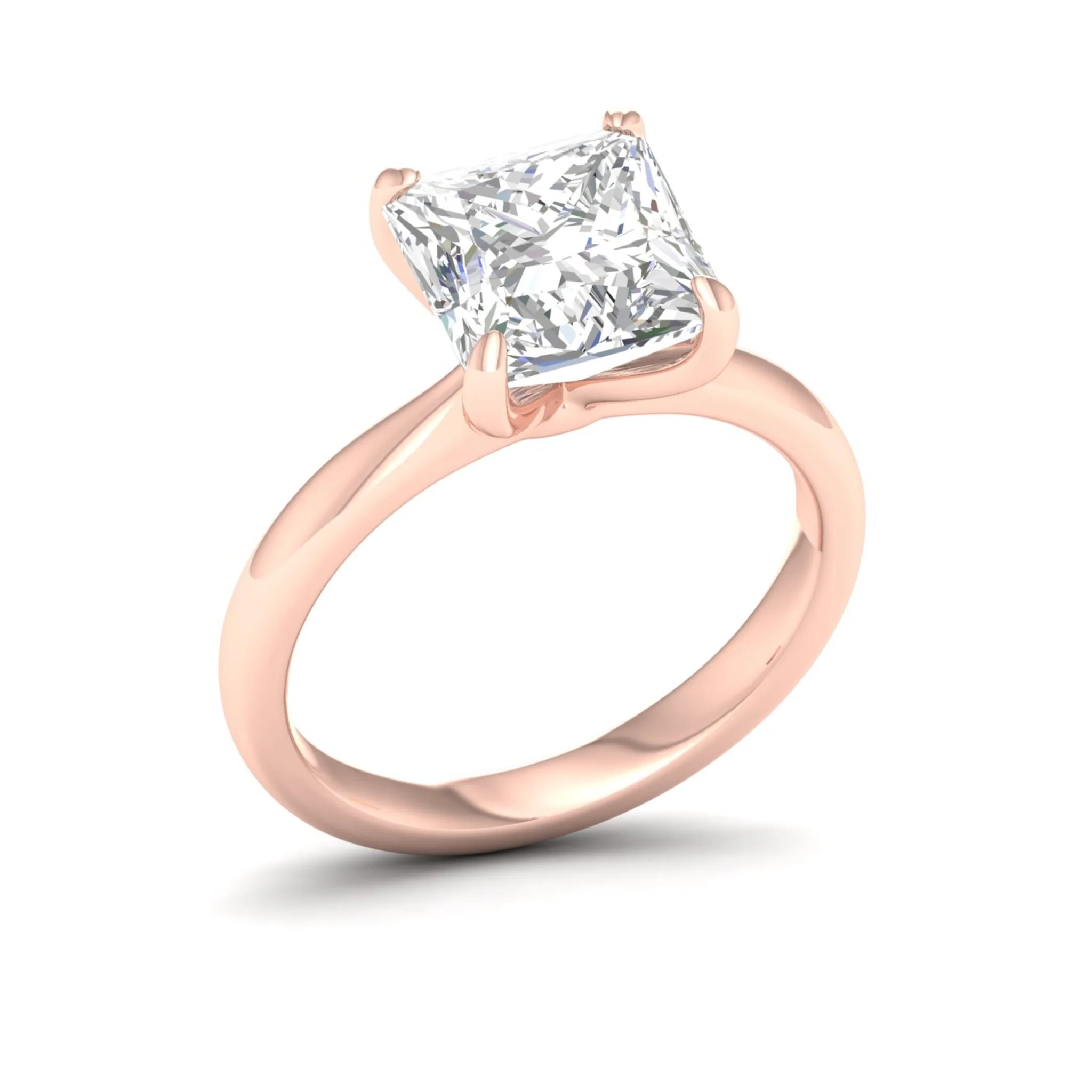 4 ctw Classic Princess Solitaire Ring - Image 12