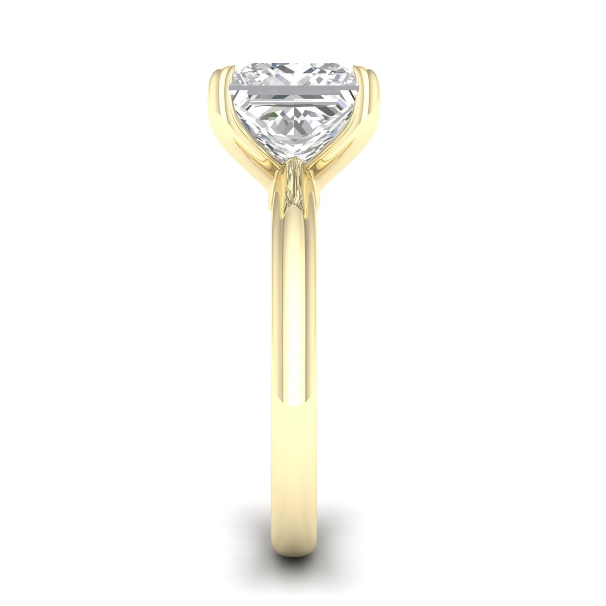 4 ctw Classic Princess Solitaire Ring - Image 4
