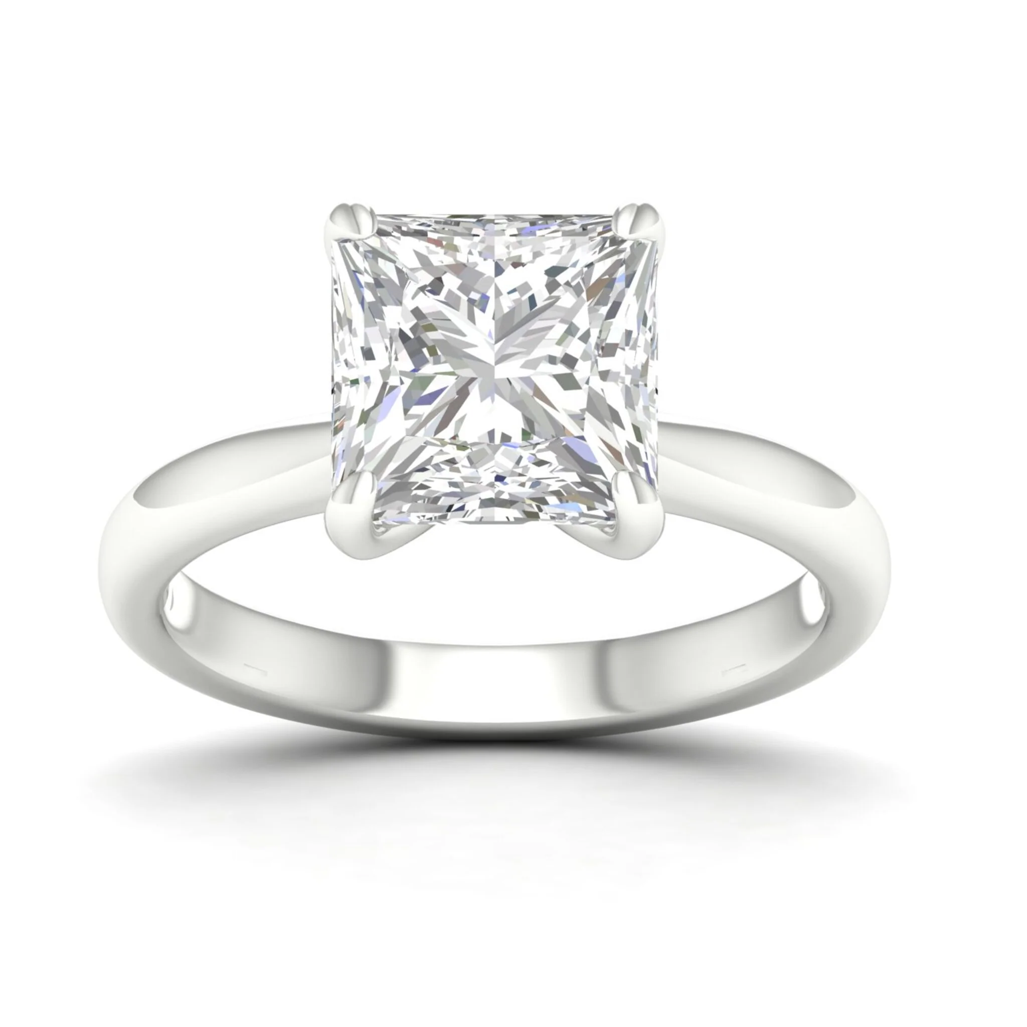 4 ctw Classic Princess Solitaire Ring - Image 5