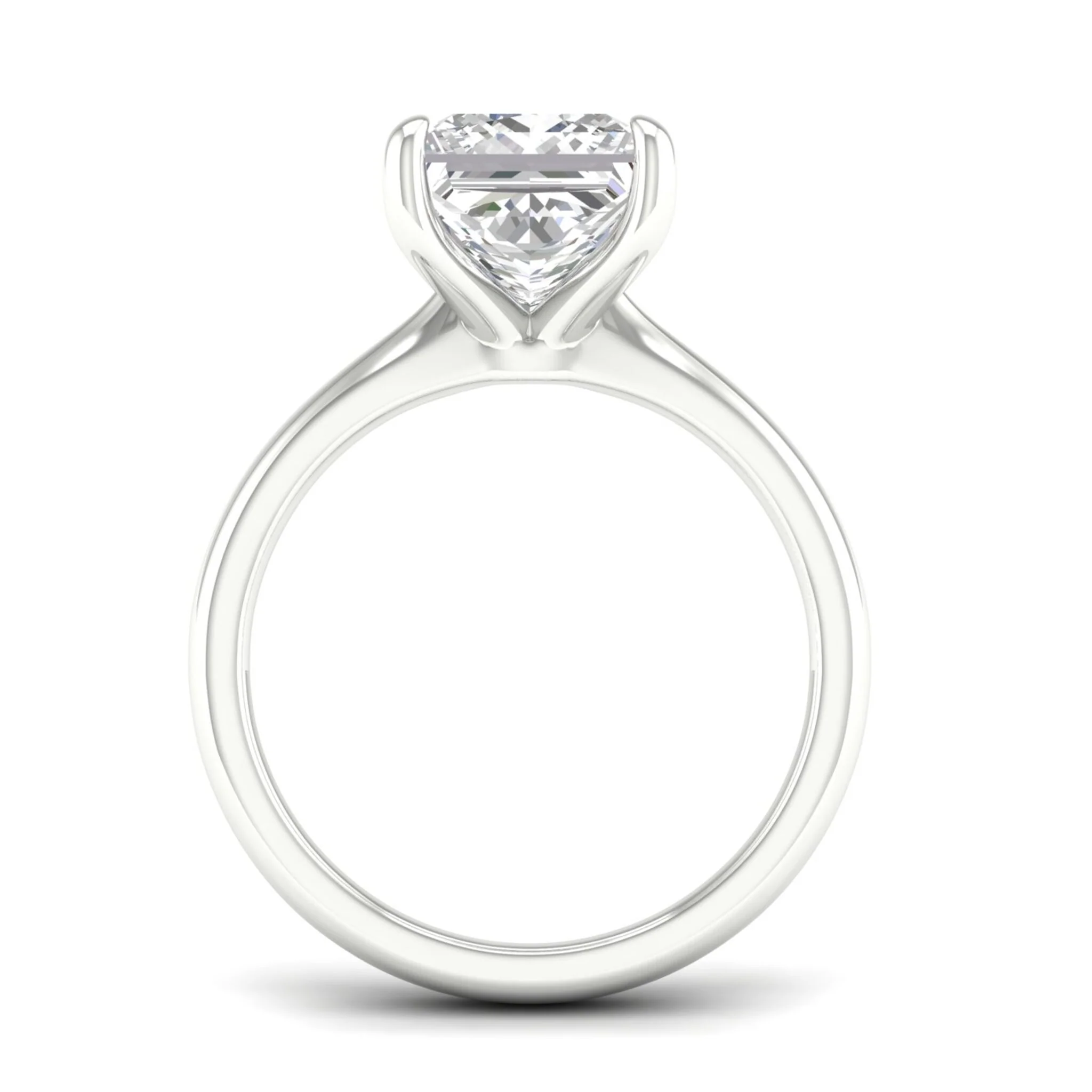 4 ctw Classic Princess Solitaire Ring - Image 6