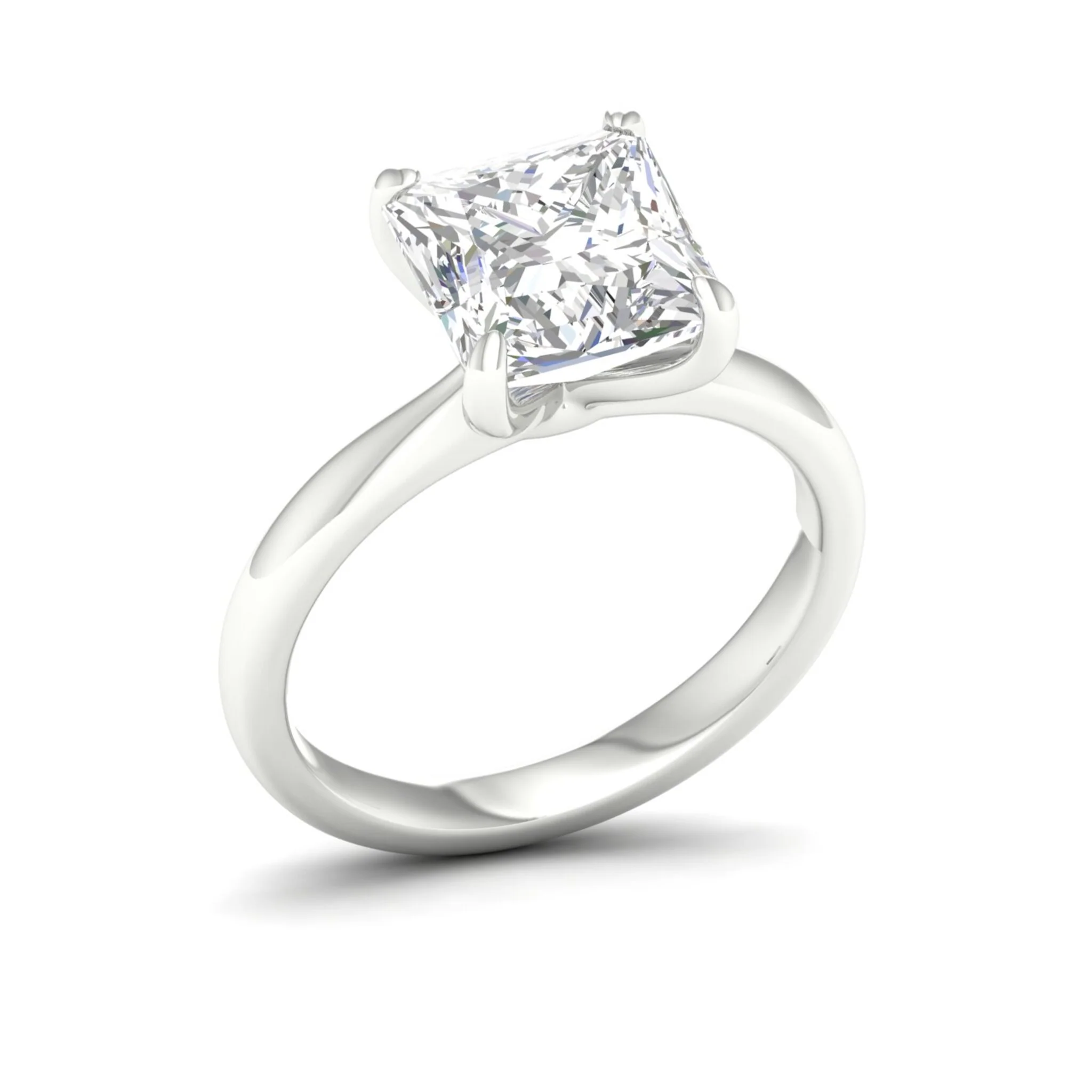 4 ctw Classic Princess Solitaire Ring - Image 8