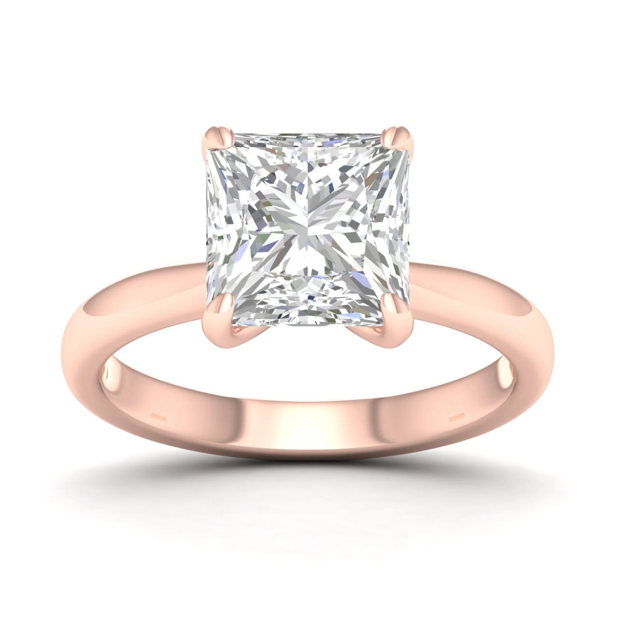 4 ctw Classic Princess Solitaire Ring - Image 9