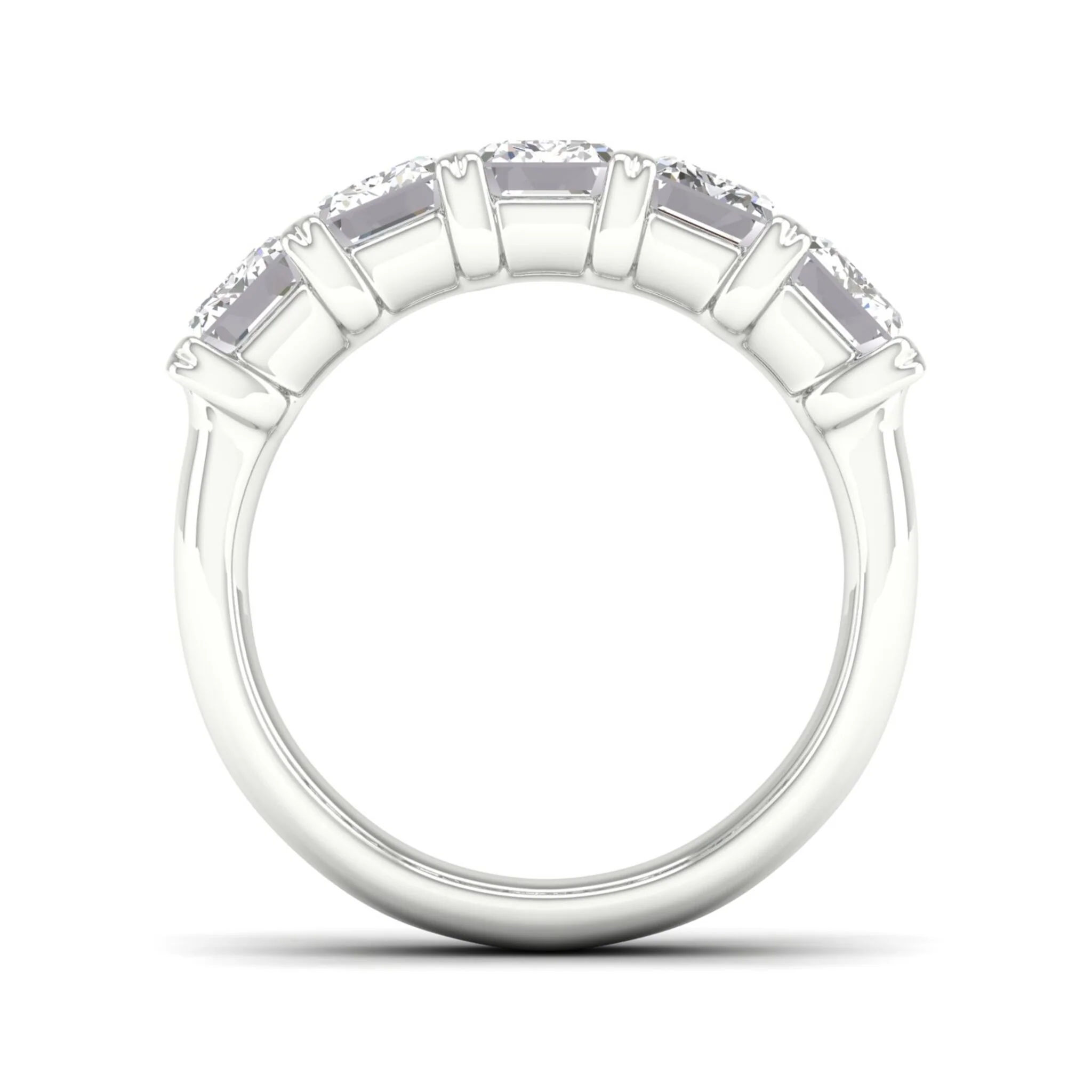 4 ctw Five Stone Emerald Anniversary Band - Image 6