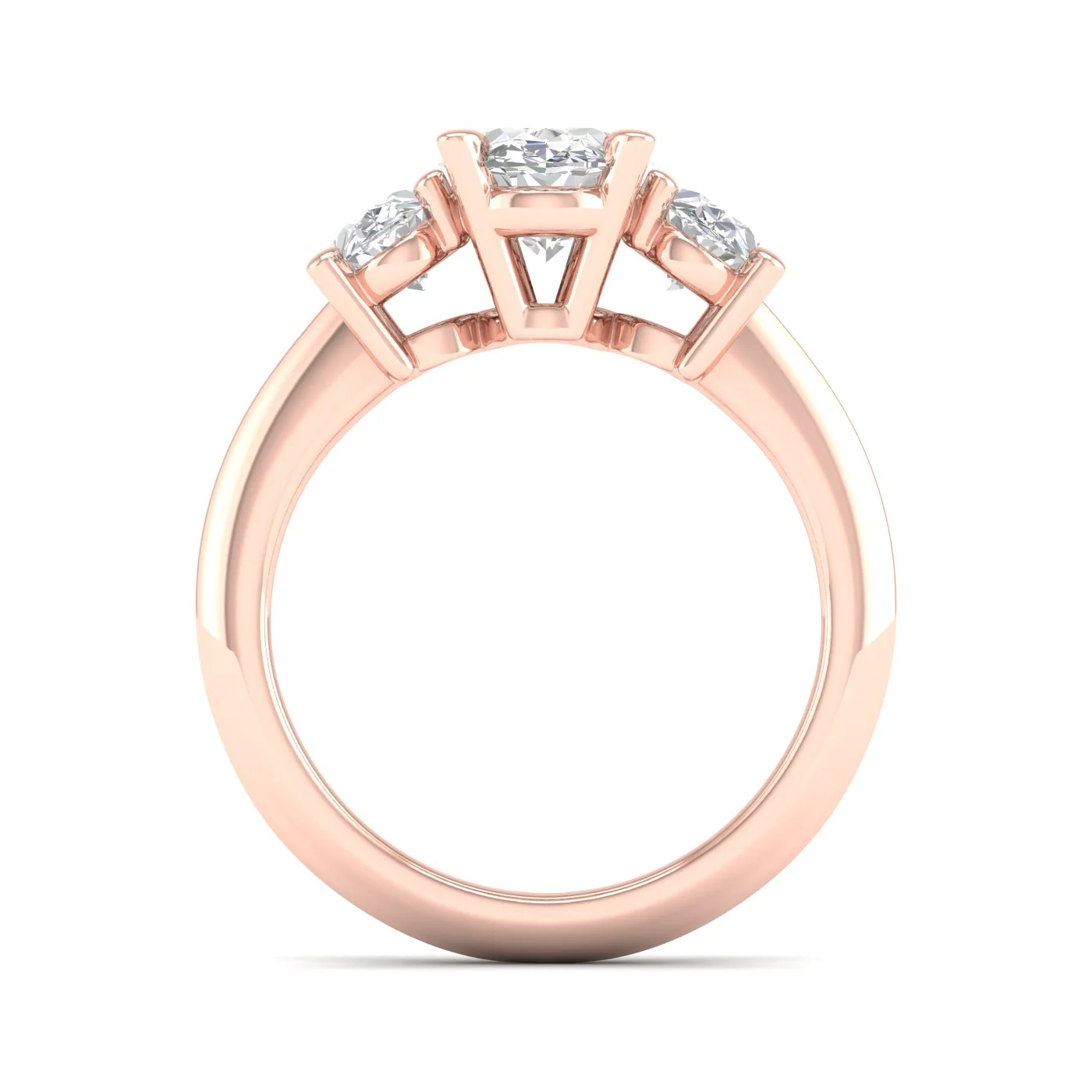 4 Ctw Oval Three Stone Engagement Ring - Image 10