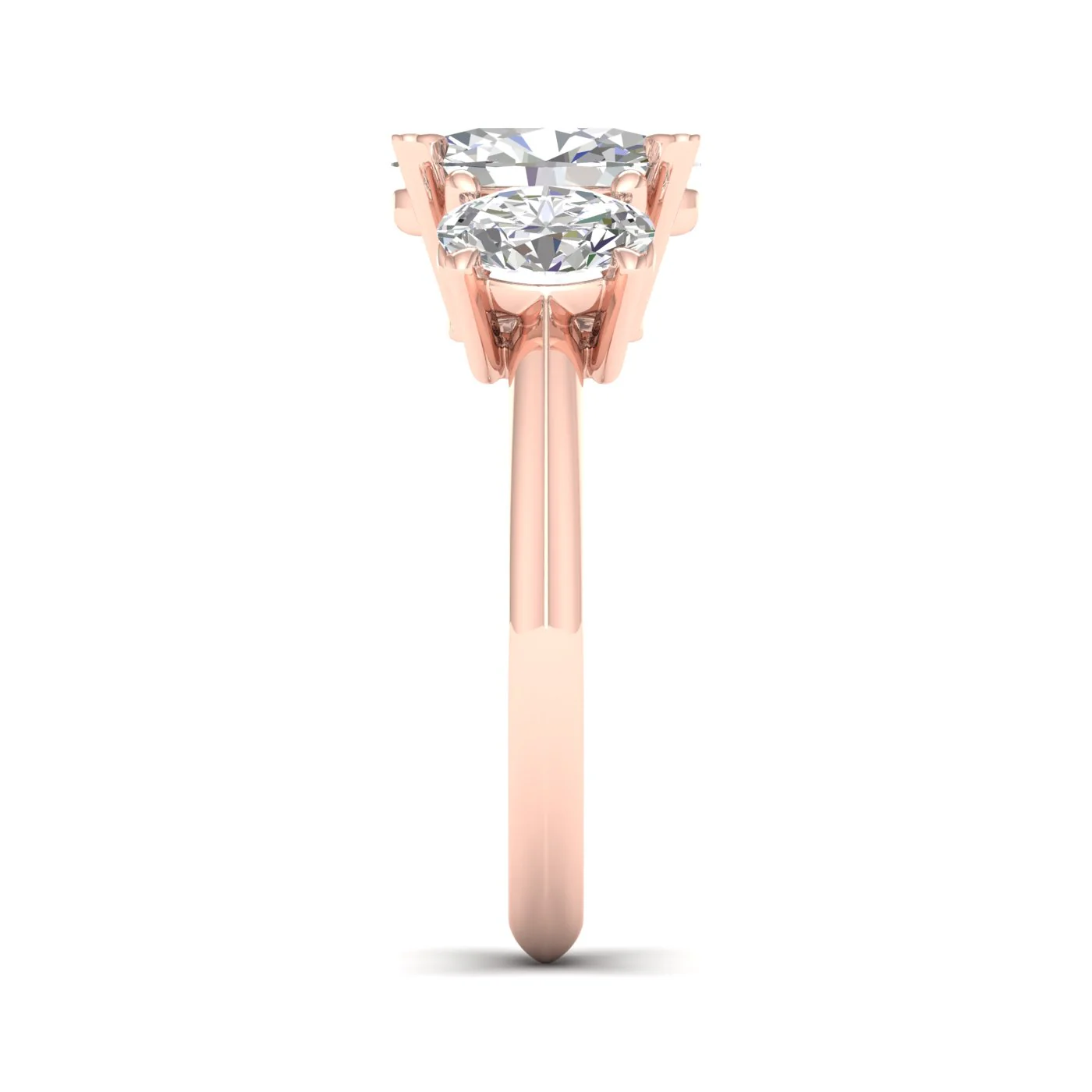 4 Ctw Oval Three Stone Engagement Ring - Image 11