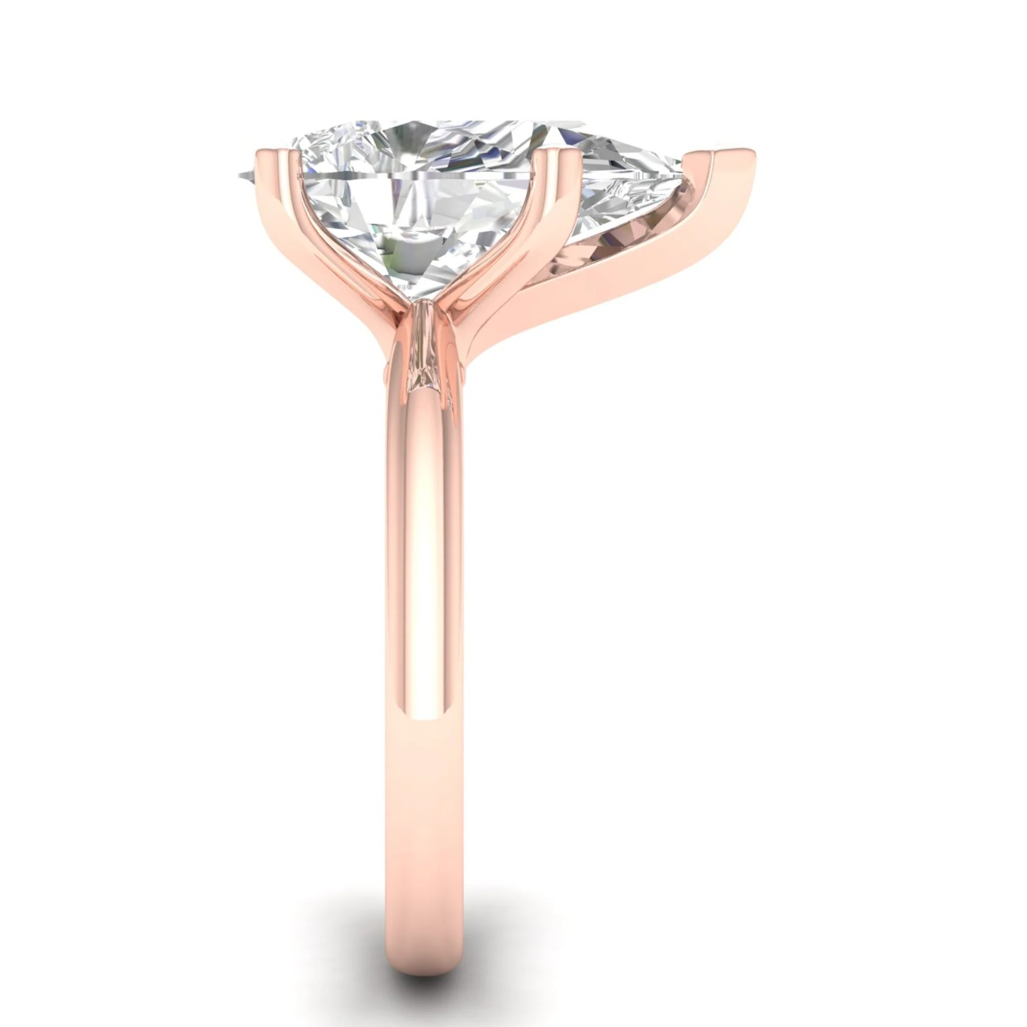 5 Ctw Classic Pear Solitaire Ring - Image 11