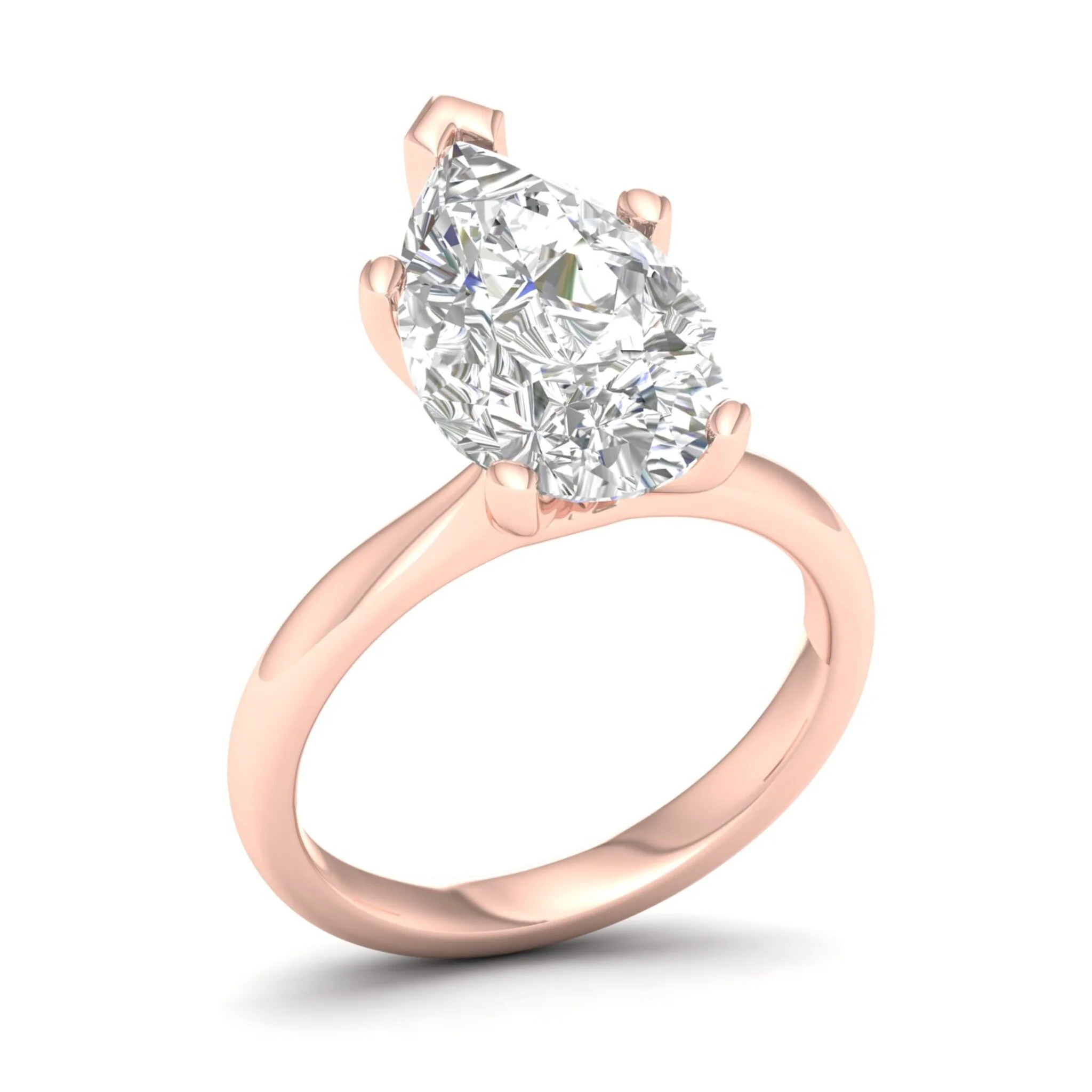 5 Ctw Classic Pear Solitaire Ring - Image 12