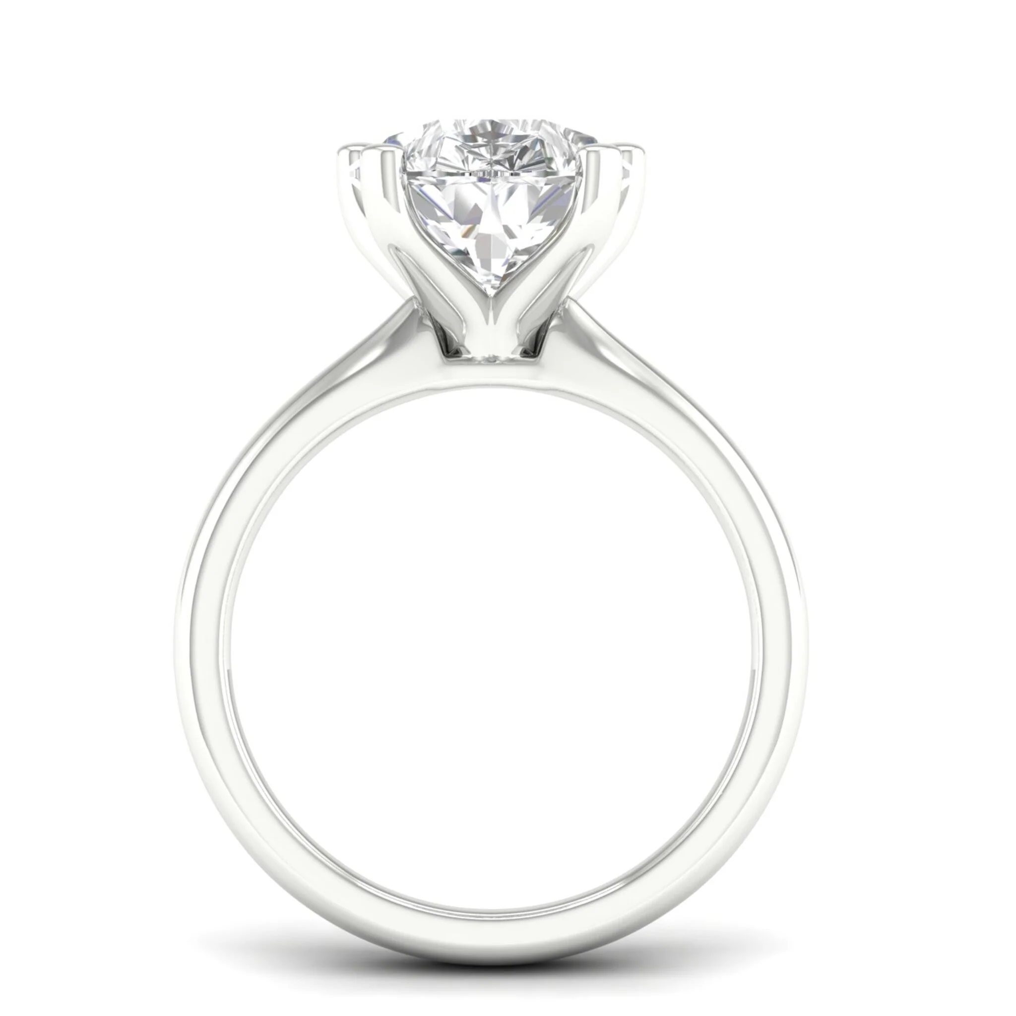 5 Ctw Classic Pear Solitaire Ring - Image 6
