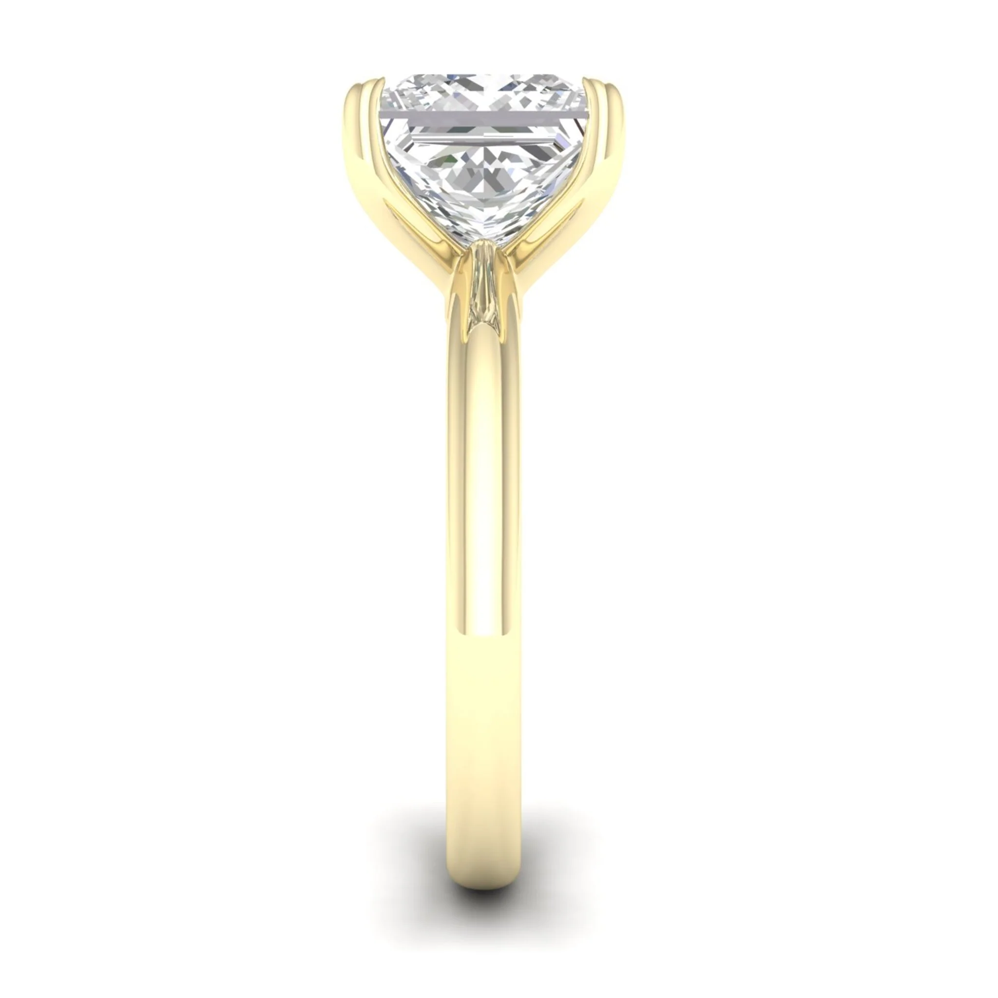 5 ctw Classic Princess Solitaire Ring - Image 4