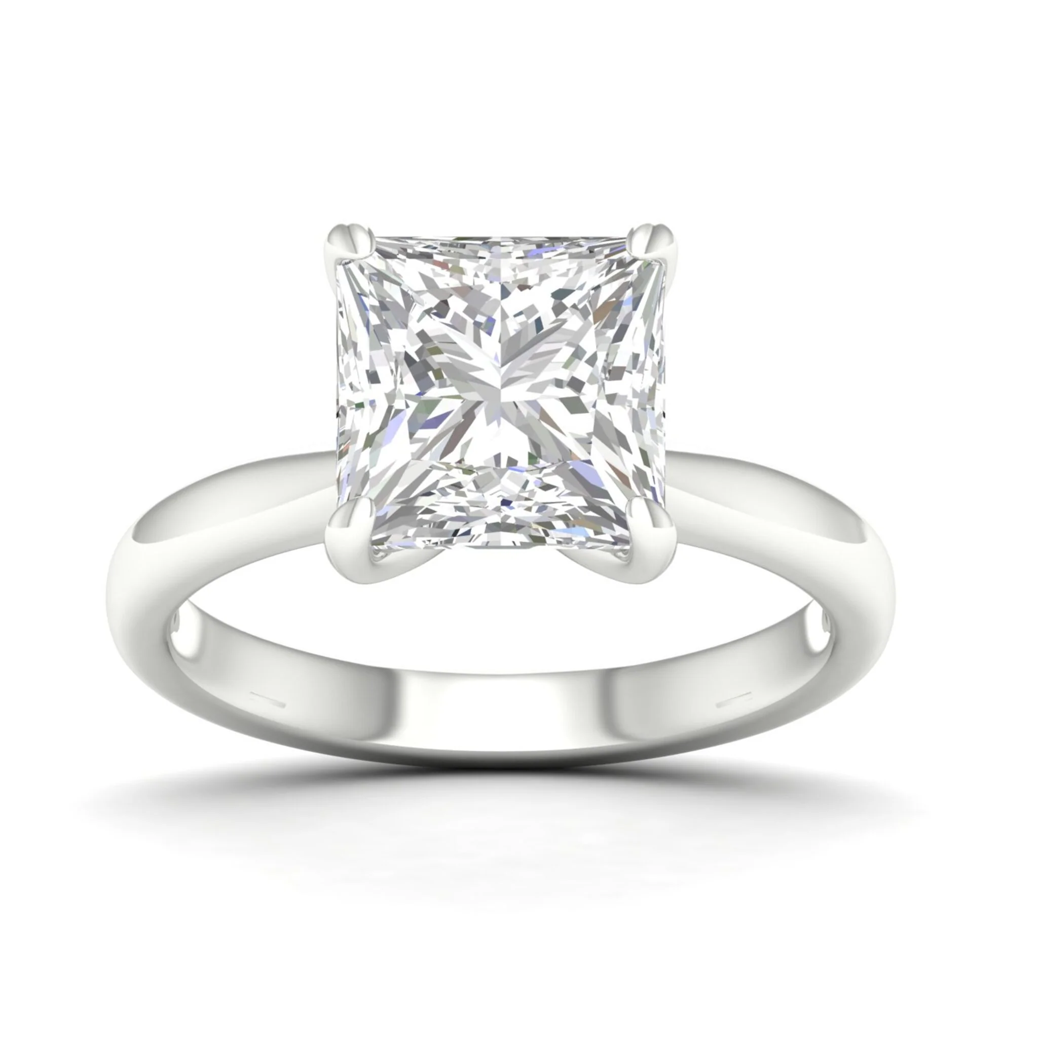 5 ctw Classic Princess Solitaire Ring - Image 5