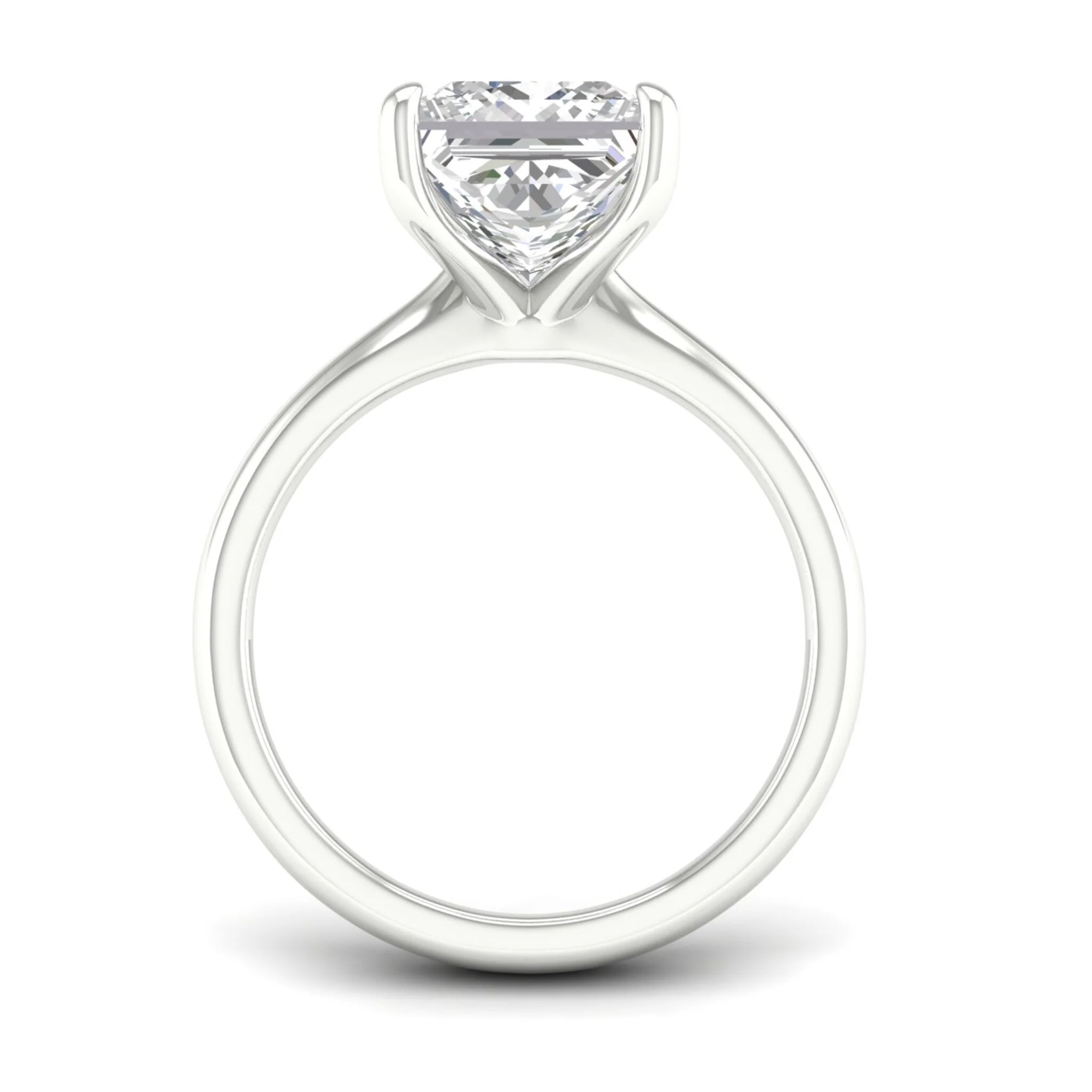 5 ctw Classic Princess Solitaire Ring - Image 6