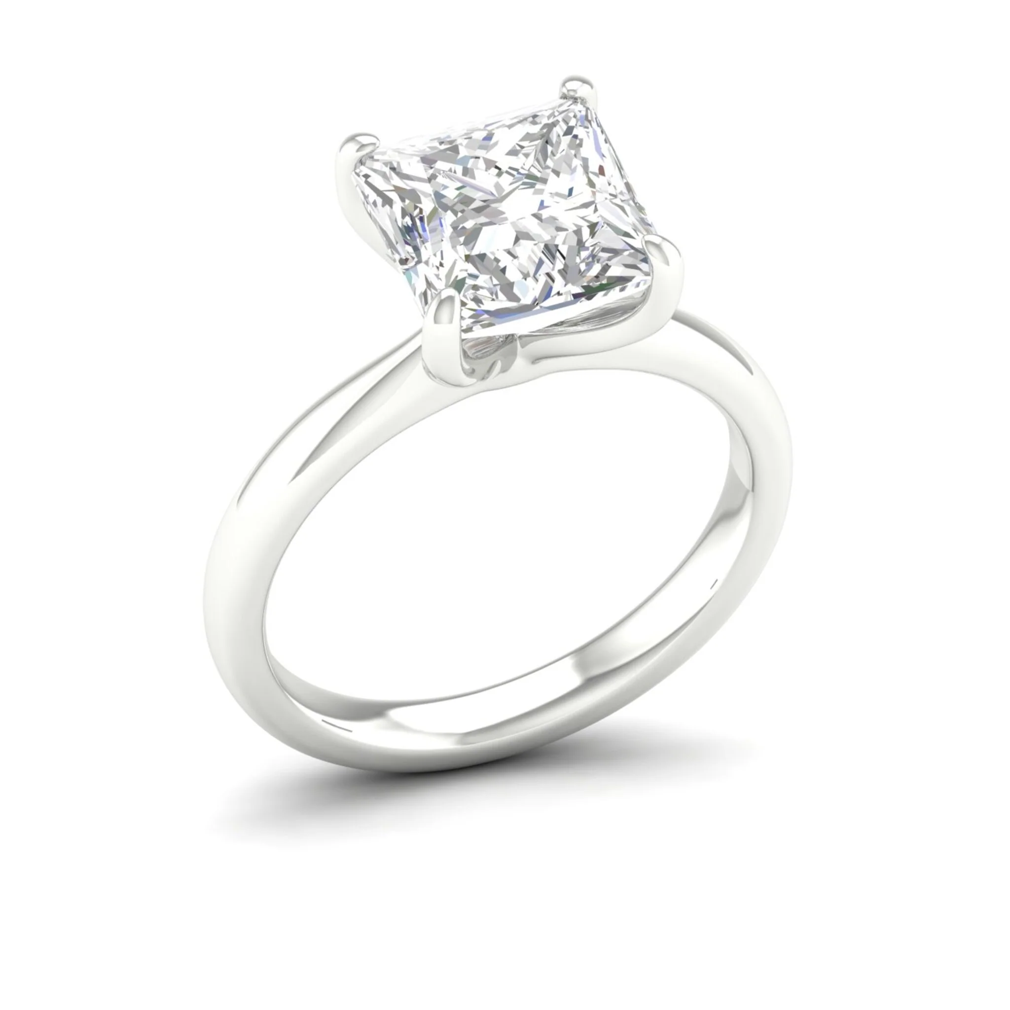 5 ctw Classic Princess Solitaire Ring - Image 8