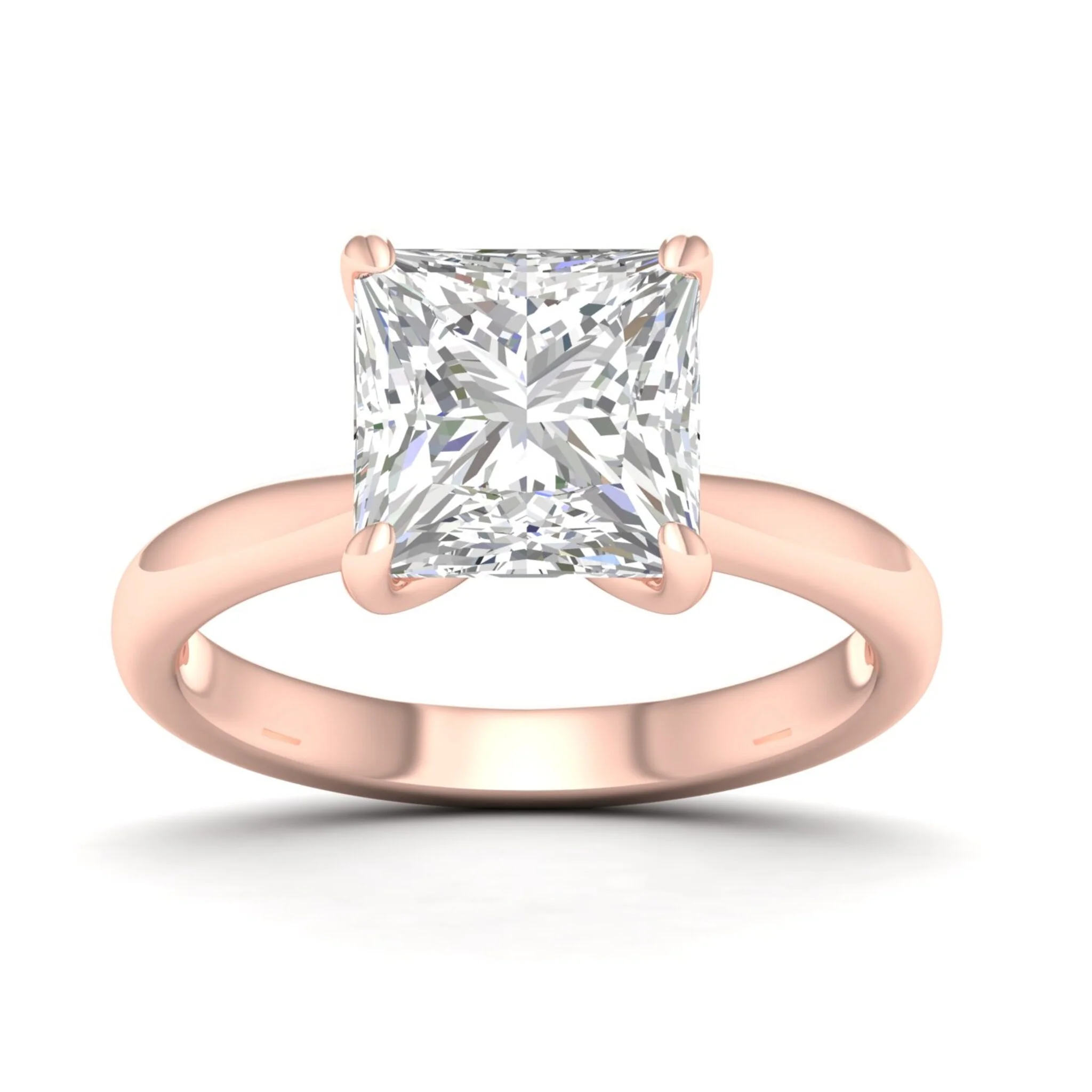 5 ctw Classic Princess Solitaire Ring - Image 9
