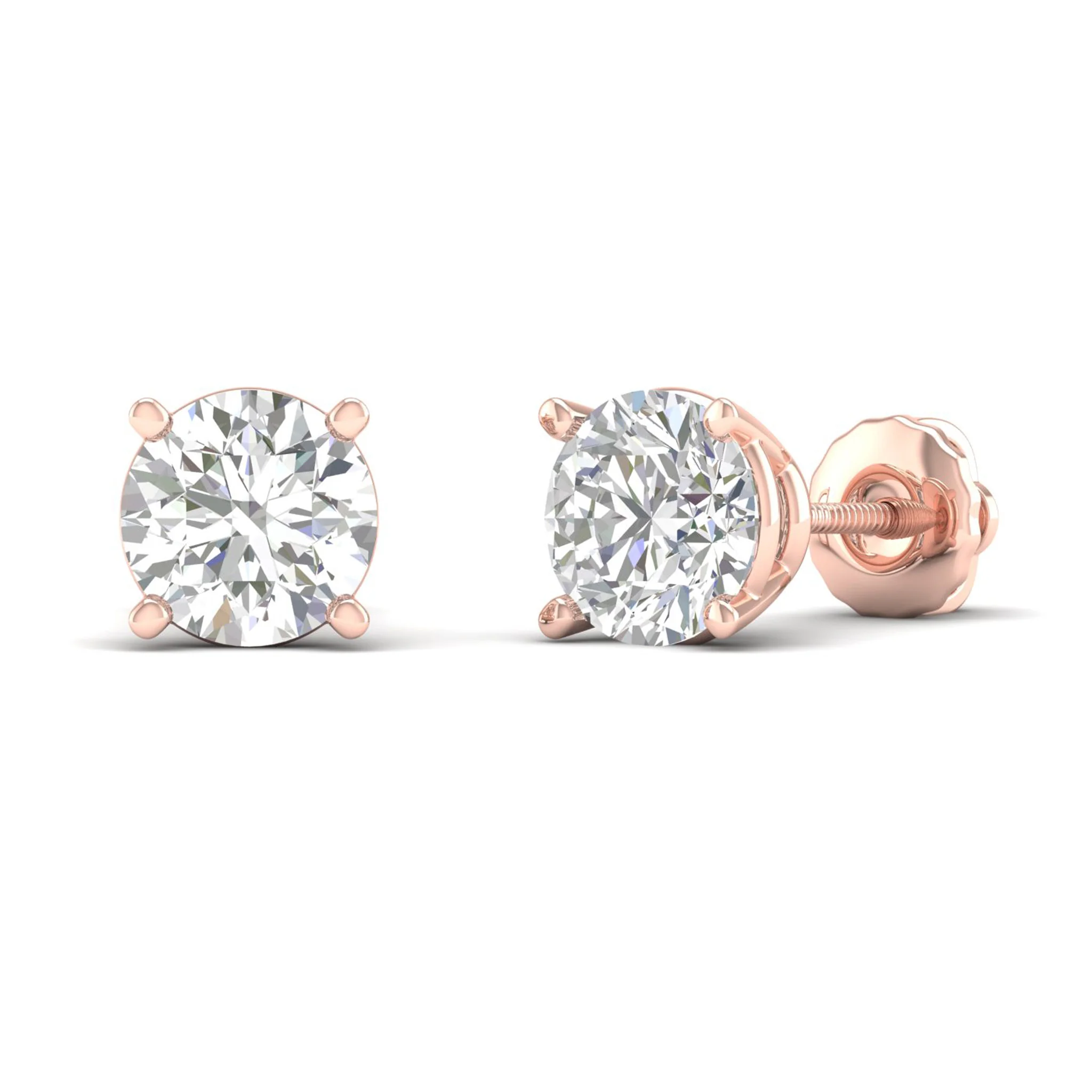 7 ctw Classic Round Solitaire Ear Stud - Image 12