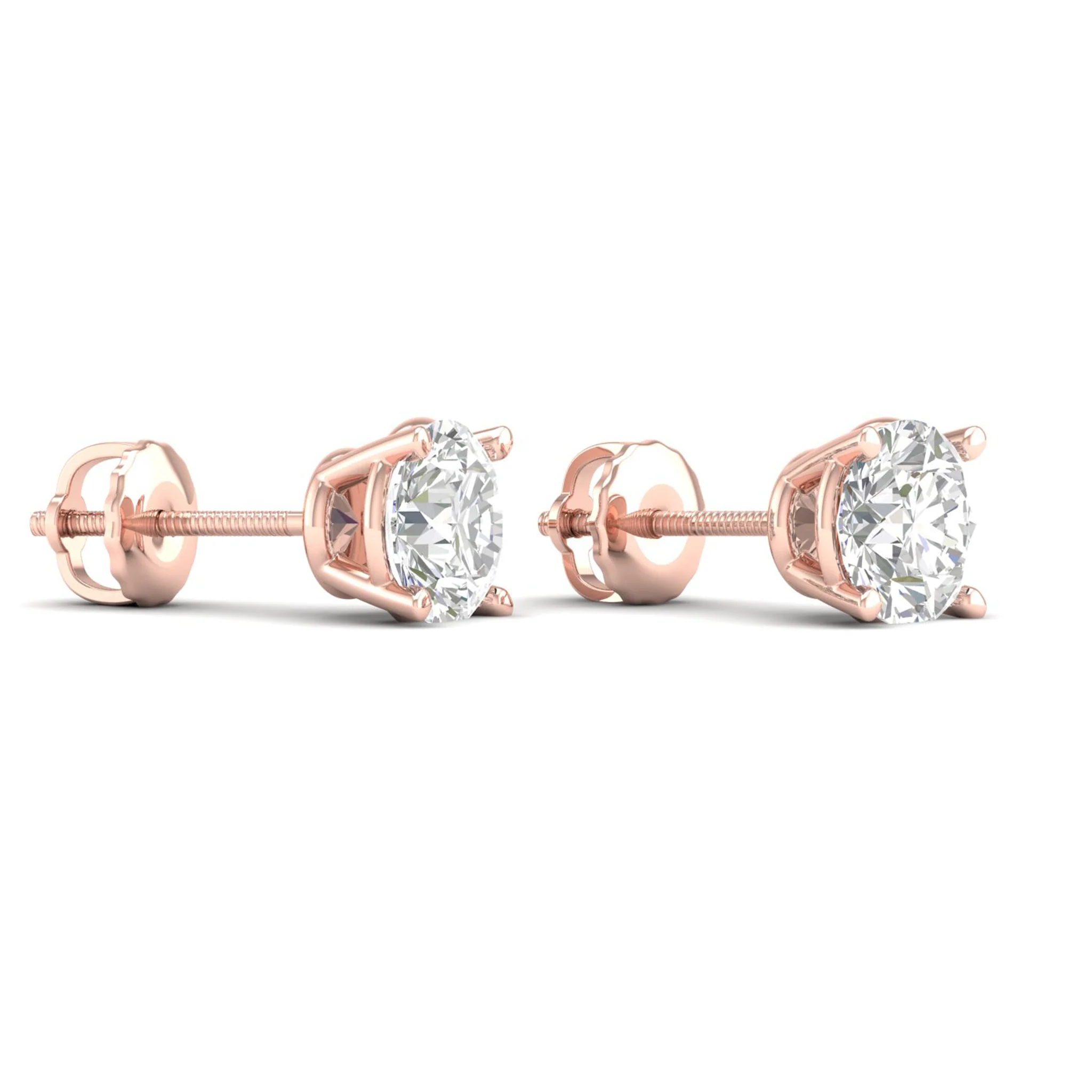 7 ctw Classic Round Solitaire Ear Stud - Image 15