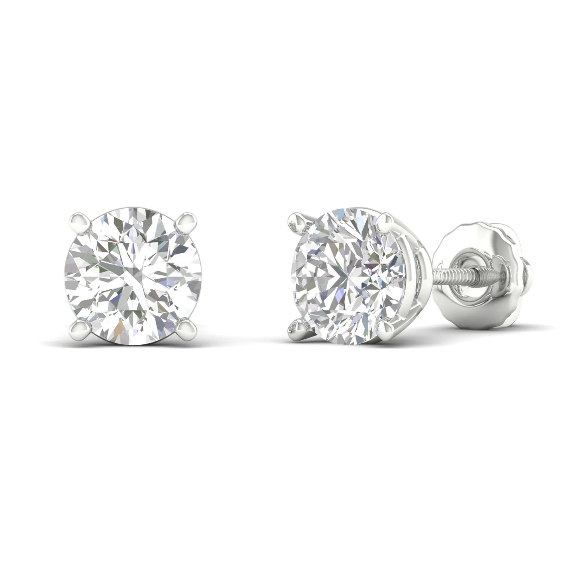 7 ctw Classic Round Solitaire Ear Stud - Image 5