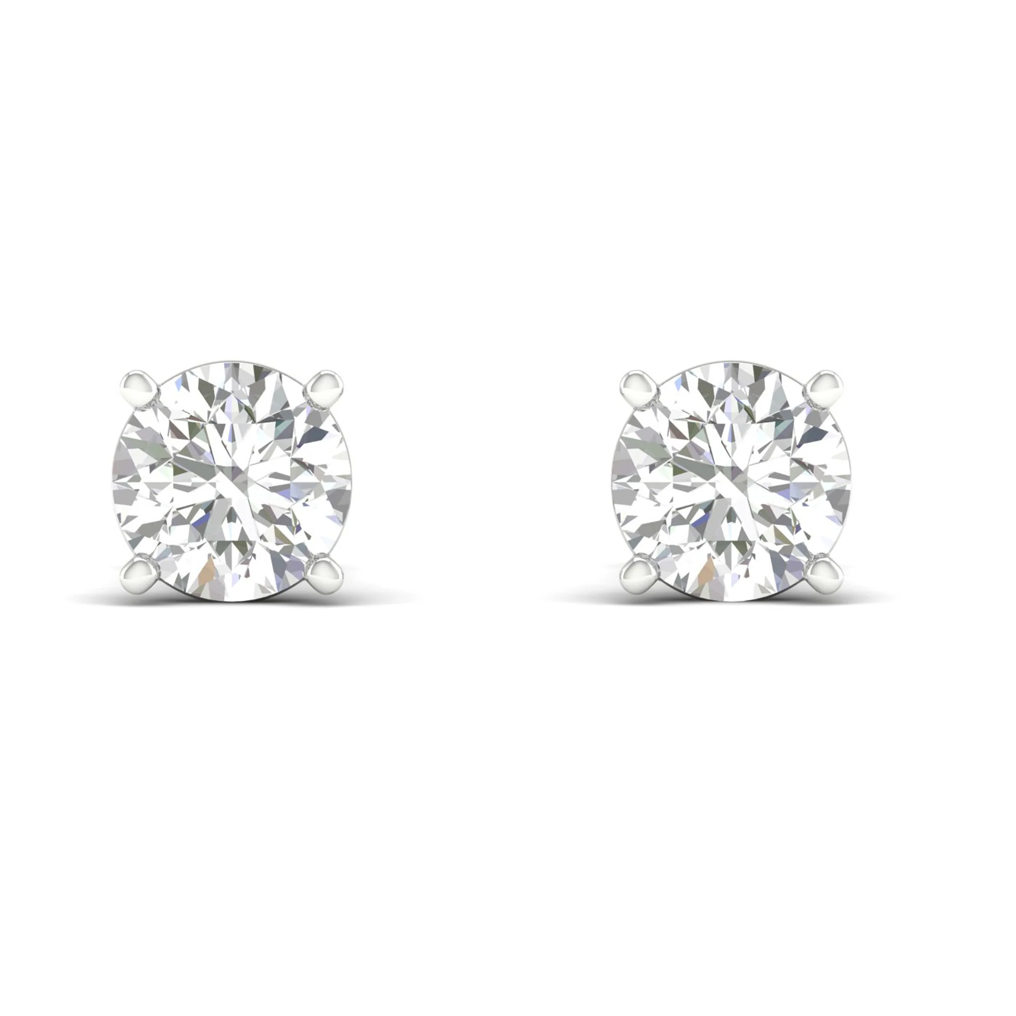 7 ctw Classic Round Solitaire Ear Stud - Image 7