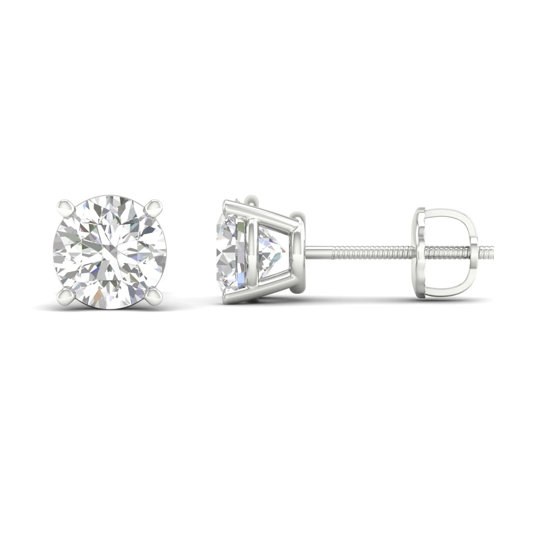 7 ctw Classic Round Solitaire Ear Stud - Image 8