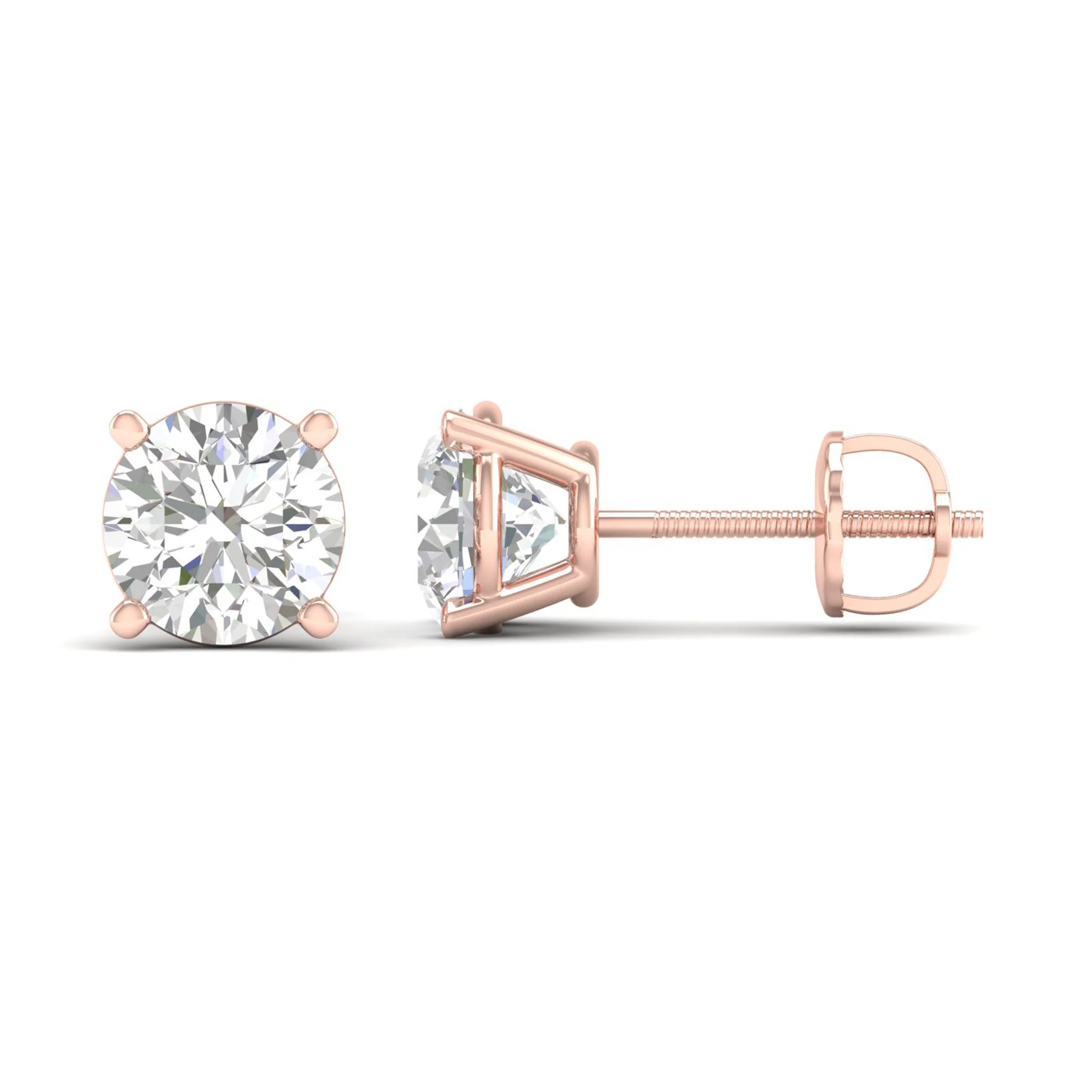 8 ctw Classic Round Solitaire Ear Stud - Image 14