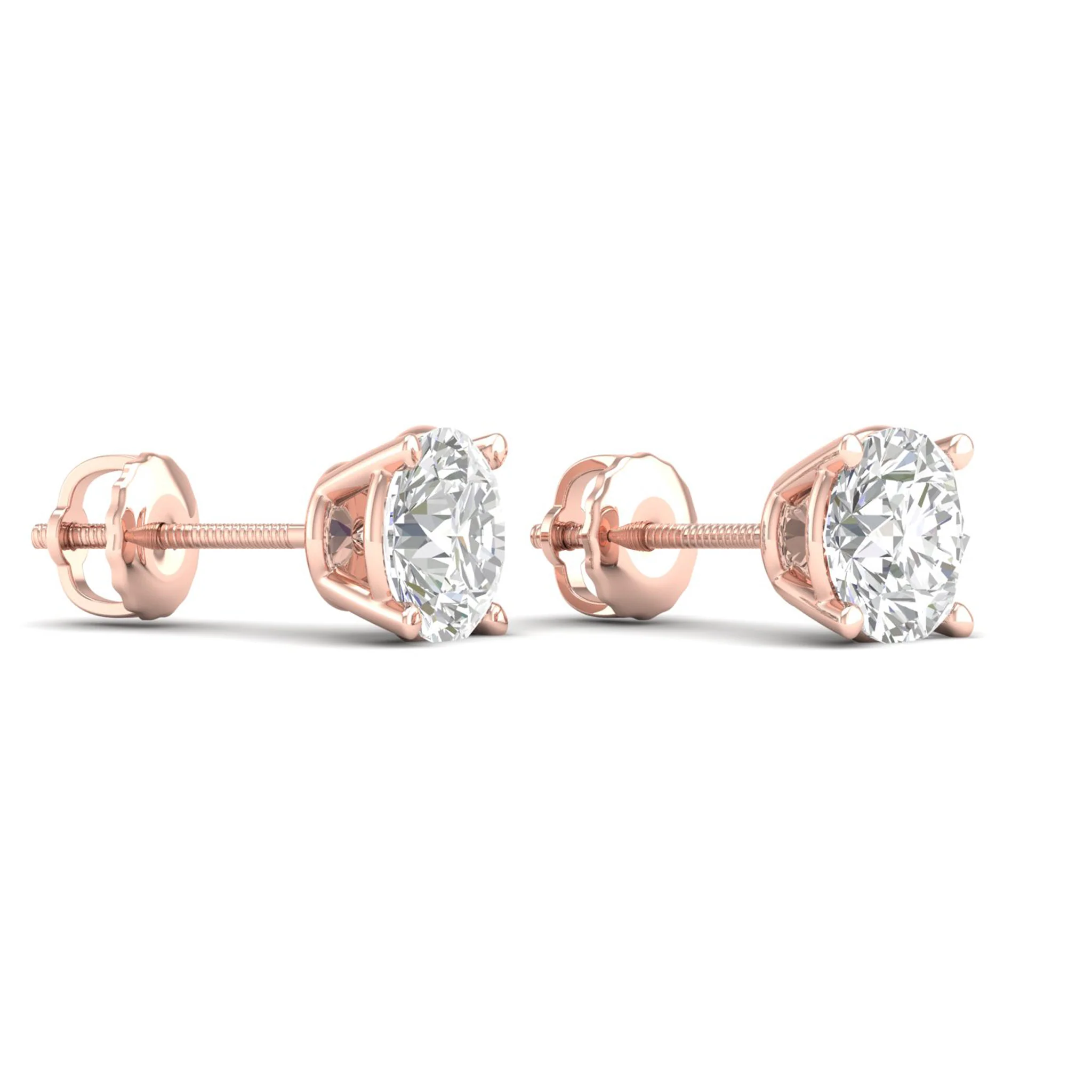 8 ctw Classic Round Solitaire Ear Stud - Image 15